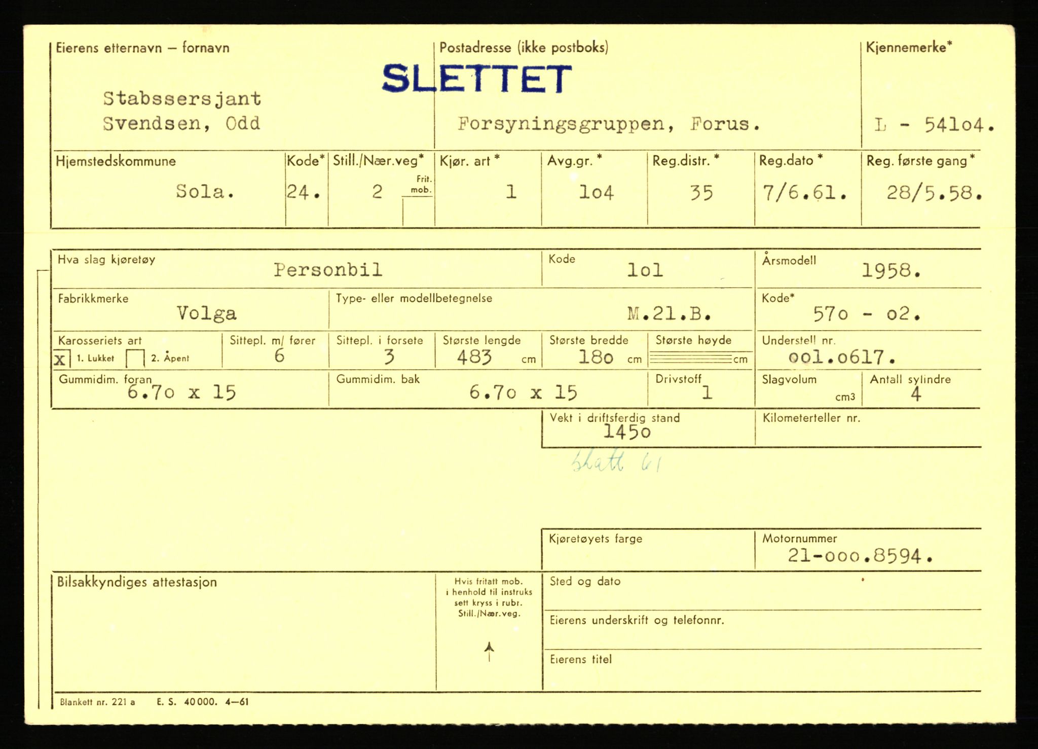 Stavanger trafikkstasjon, AV/SAST-A-101942/0/F/L0053: L-52900 - L-54199, 1930-1971, p. 2659