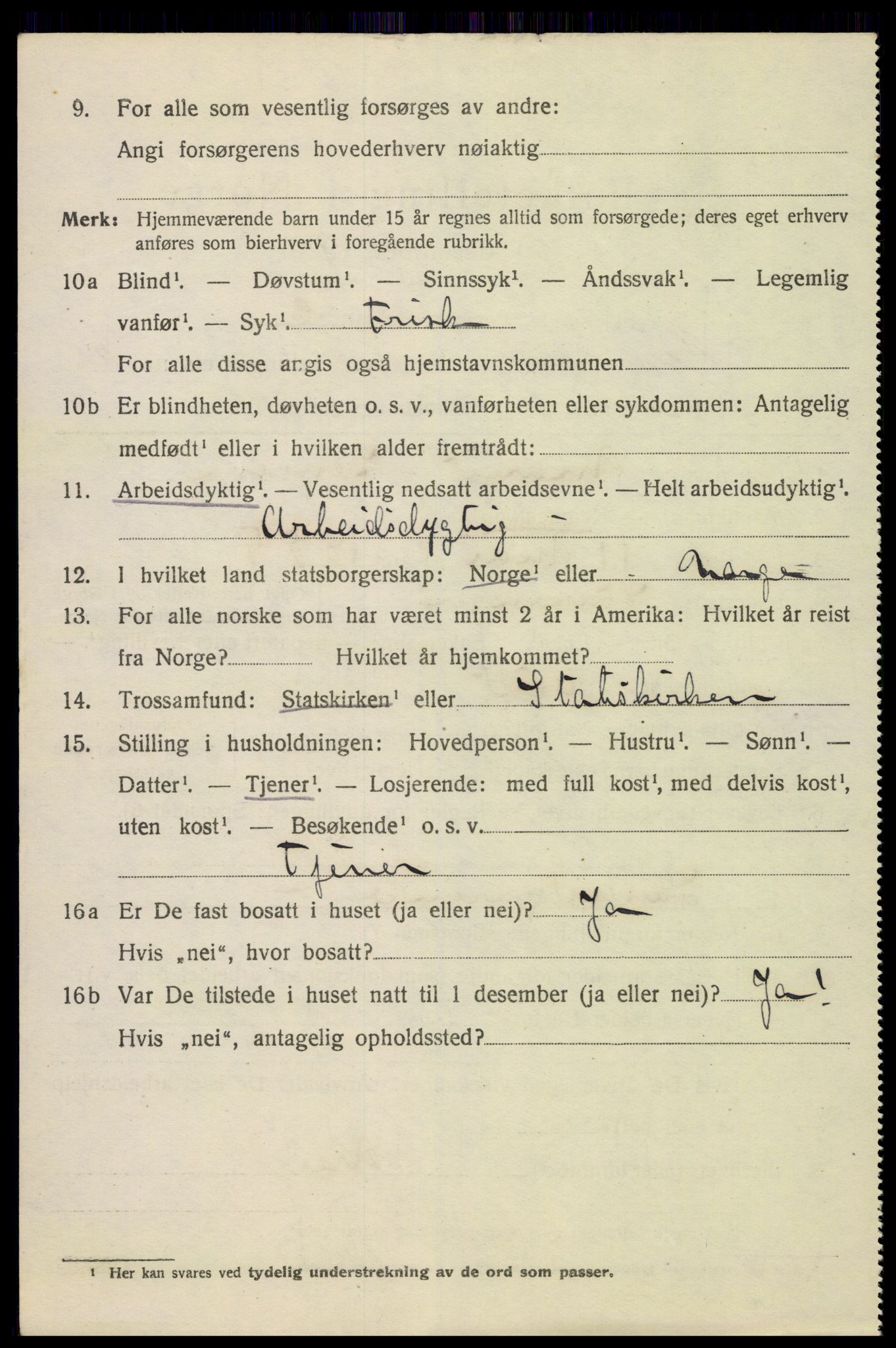 SAH, 1920 census for Hamar, 1920, p. 5760