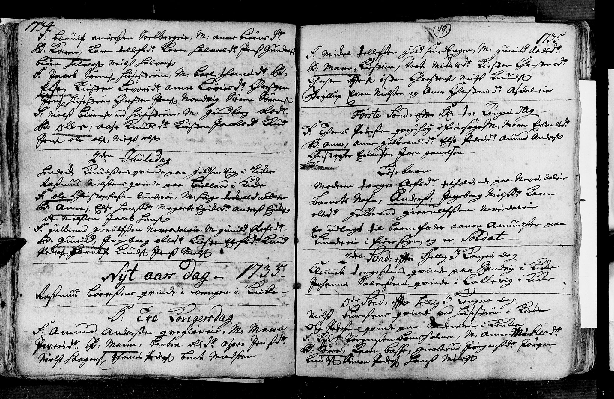 Øyestad sokneprestkontor, AV/SAK-1111-0049/F/Fa/L0004: Parish register (official) no. A 4, 1730-1750, p. 49