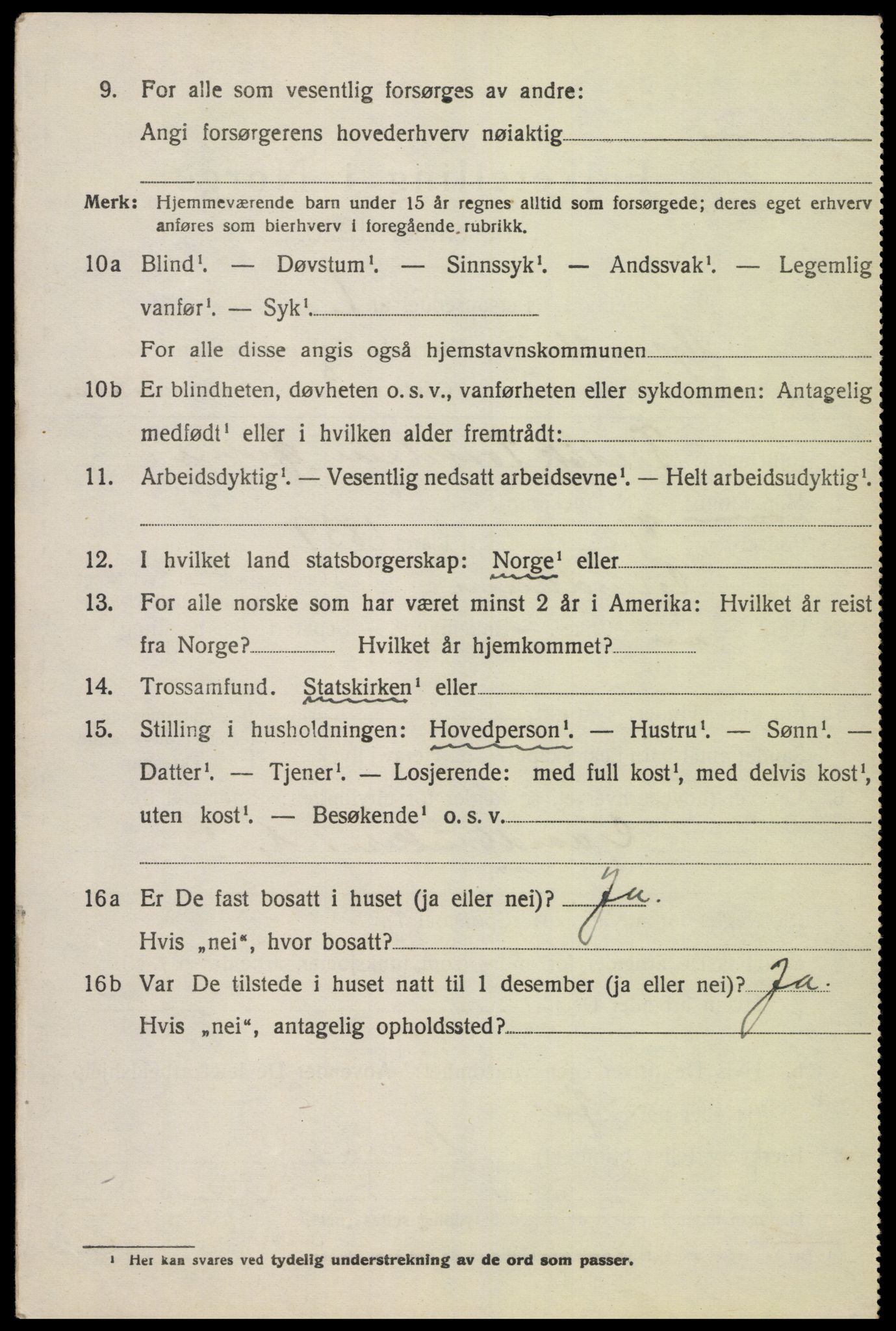 SAK, 1920 census for Grindheim, 1920, p. 568