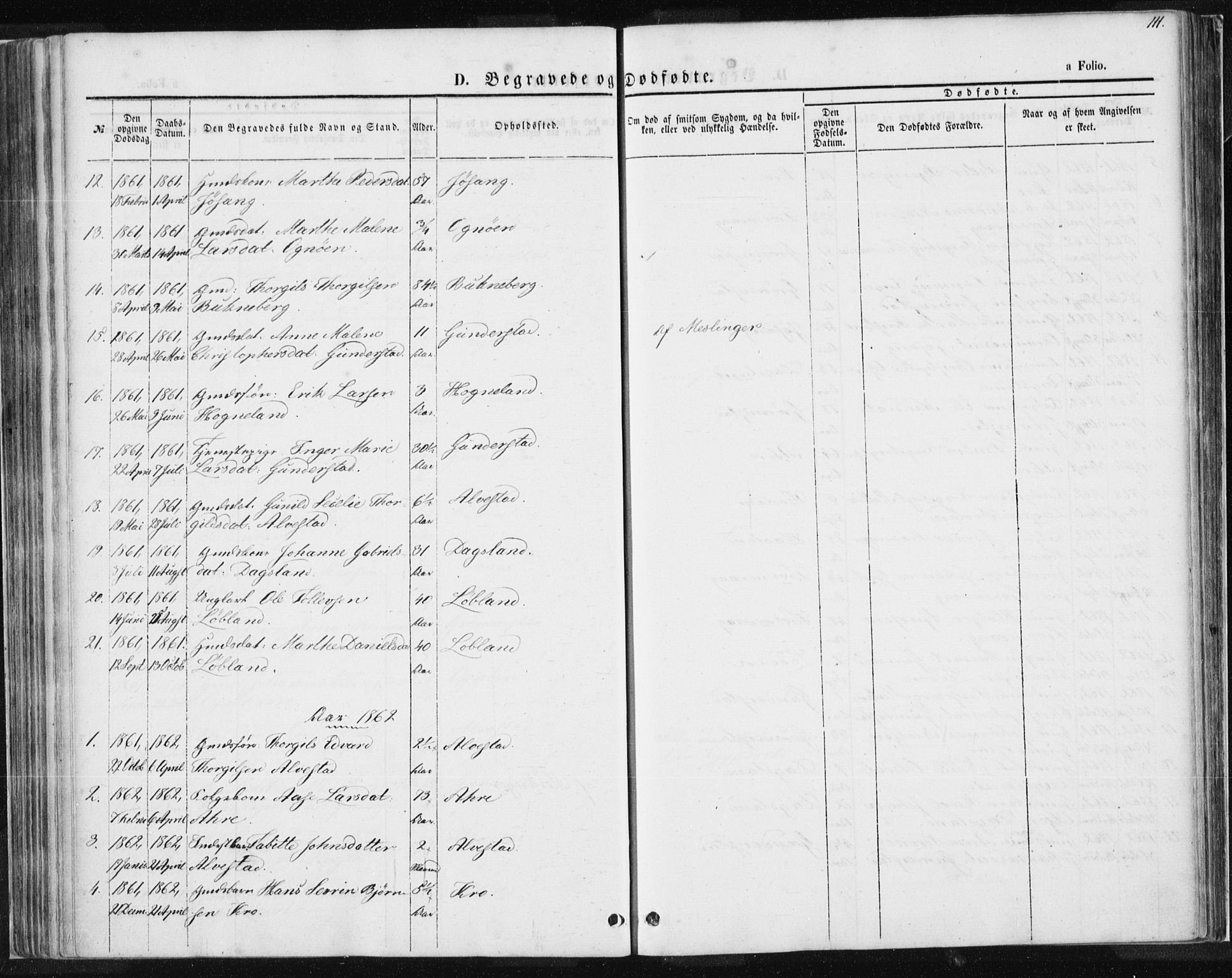 Tysvær sokneprestkontor, AV/SAST-A -101864/H/Ha/Haa/L0004: Parish register (official) no. A 4, 1857-1878, p. 111