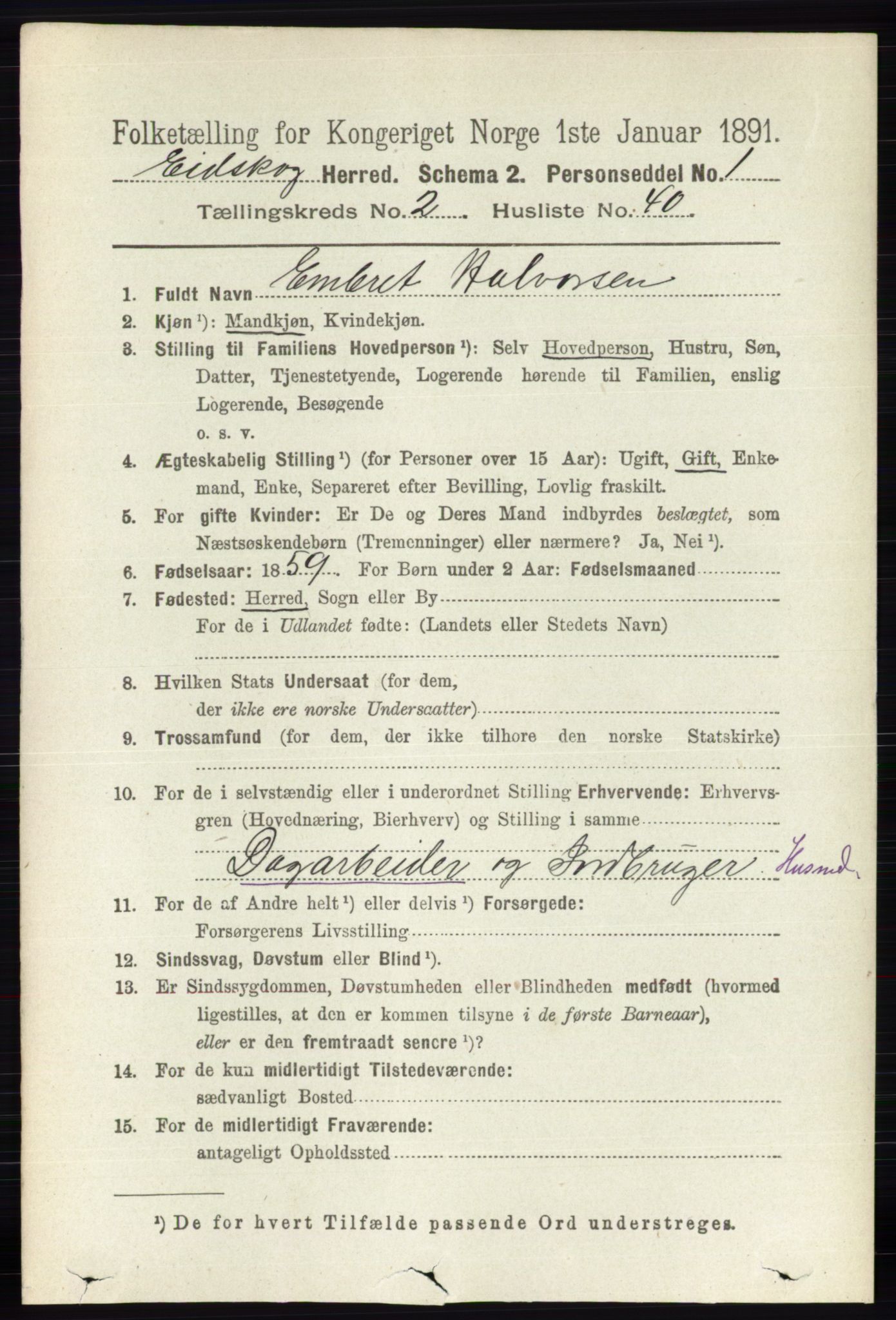 RA, 1891 census for 0420 Eidskog, 1891, p. 763