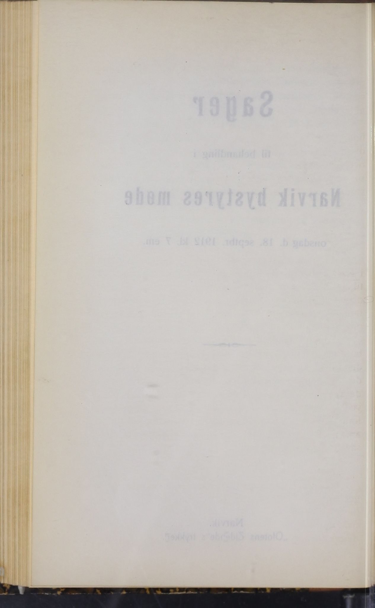 Narvik kommune. Formannskap , AIN/K-18050.150/A/Ab/L0002: Møtebok, 1912