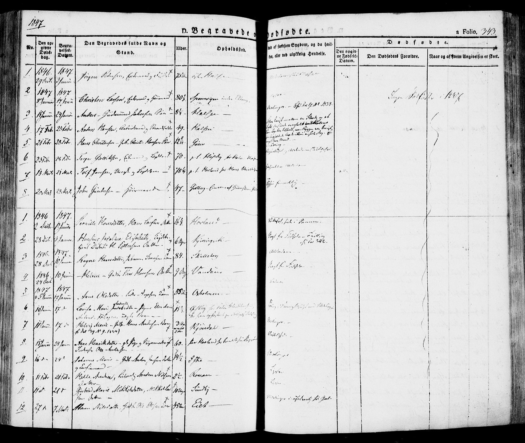 Tjølling kirkebøker, SAKO/A-60/F/Fa/L0006: Parish register (official) no. 6, 1835-1859, p. 343