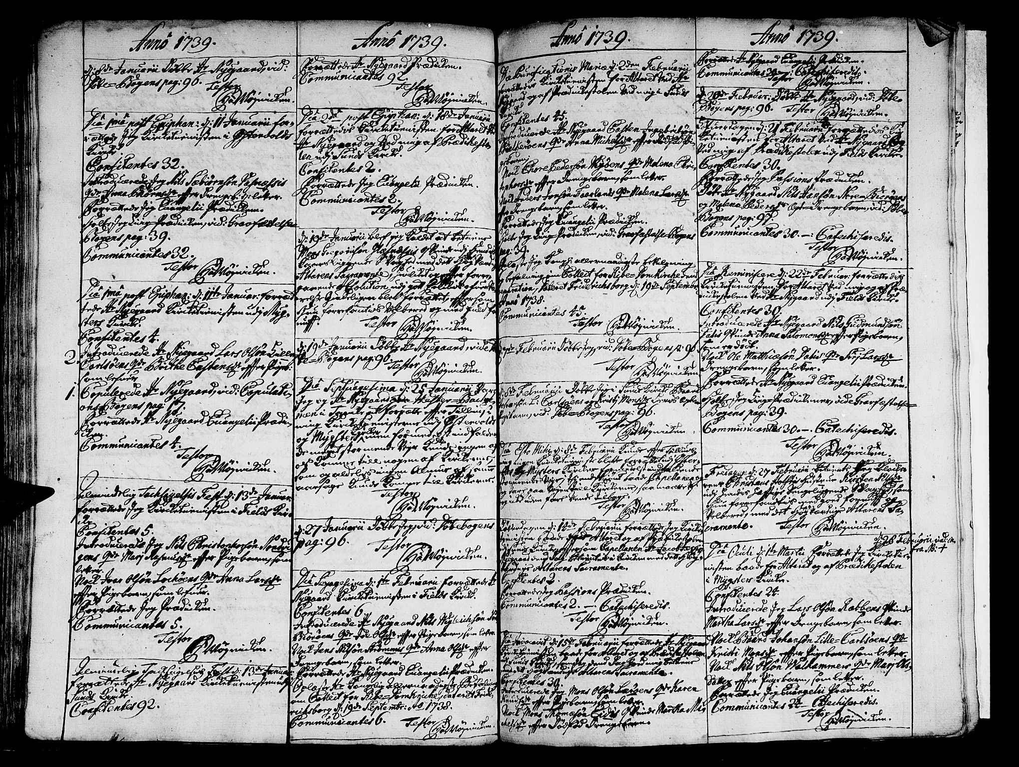 Sund sokneprestembete, AV/SAB-A-99930: Parish register (official) no. A 1, 1729-1740