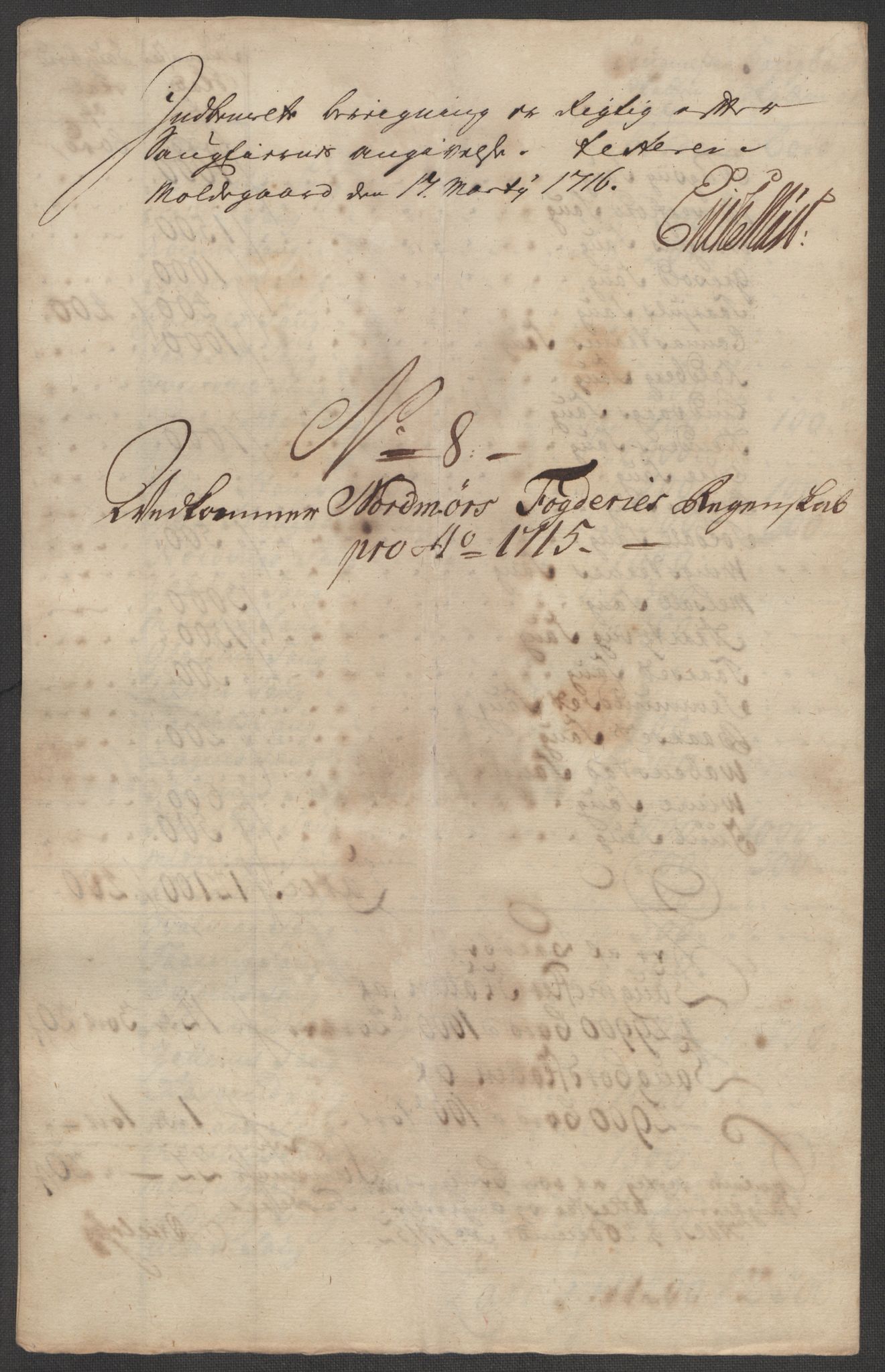 Rentekammeret inntil 1814, Reviderte regnskaper, Fogderegnskap, RA/EA-4092/R56/L3748: Fogderegnskap Nordmøre, 1714-1715, p. 414