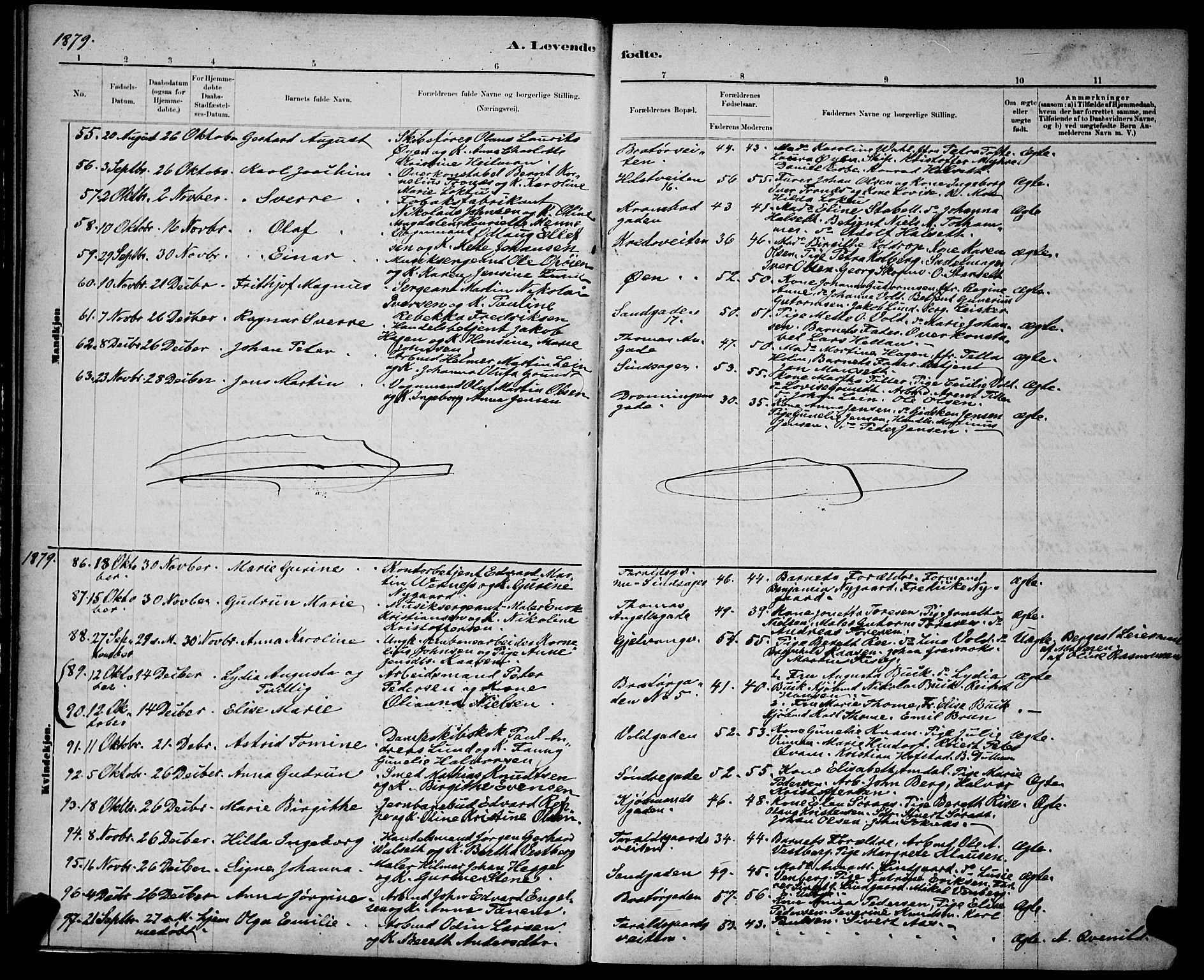 Ministerialprotokoller, klokkerbøker og fødselsregistre - Sør-Trøndelag, AV/SAT-A-1456/602/L0143: Parish register (copy) no. 602C11, 1878-1902