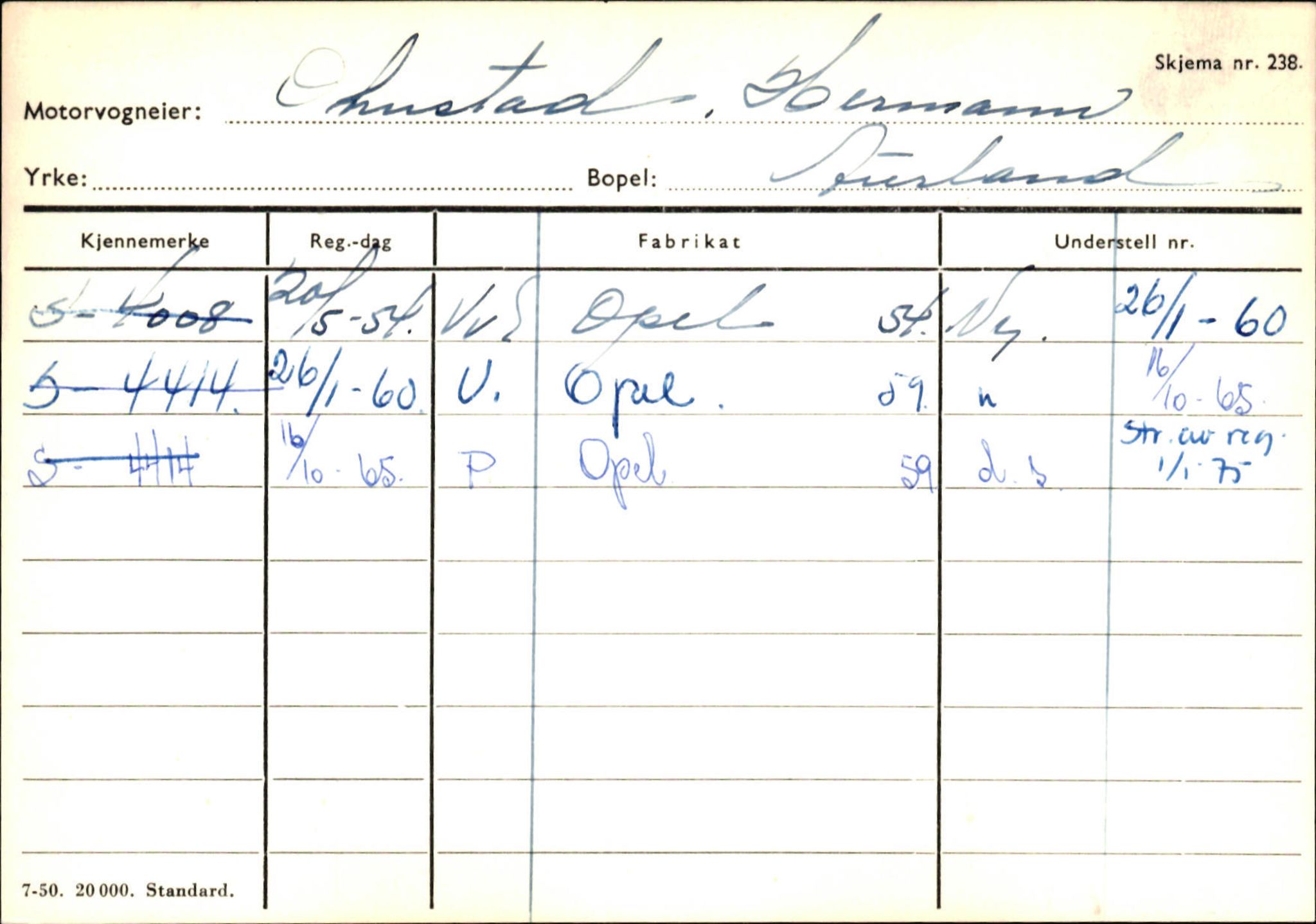 Statens vegvesen, Sogn og Fjordane vegkontor, AV/SAB-A-5301/4/F/L0125: Eigarregister Sogndal V-Å. Aurland A-Å. Fjaler A-N, 1945-1975, p. 932