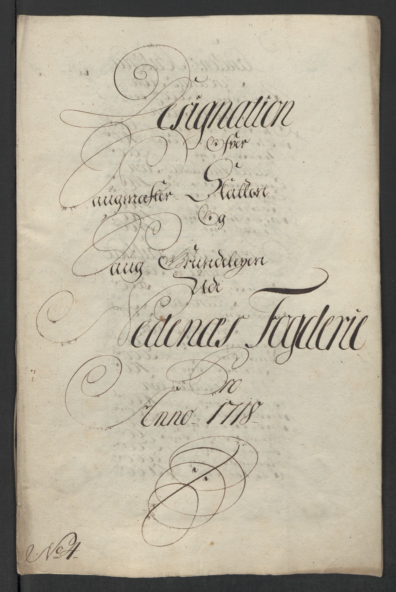 Rentekammeret inntil 1814, Reviderte regnskaper, Fogderegnskap, AV/RA-EA-4092/R39/L2327: Fogderegnskap Nedenes, 1718, p. 140