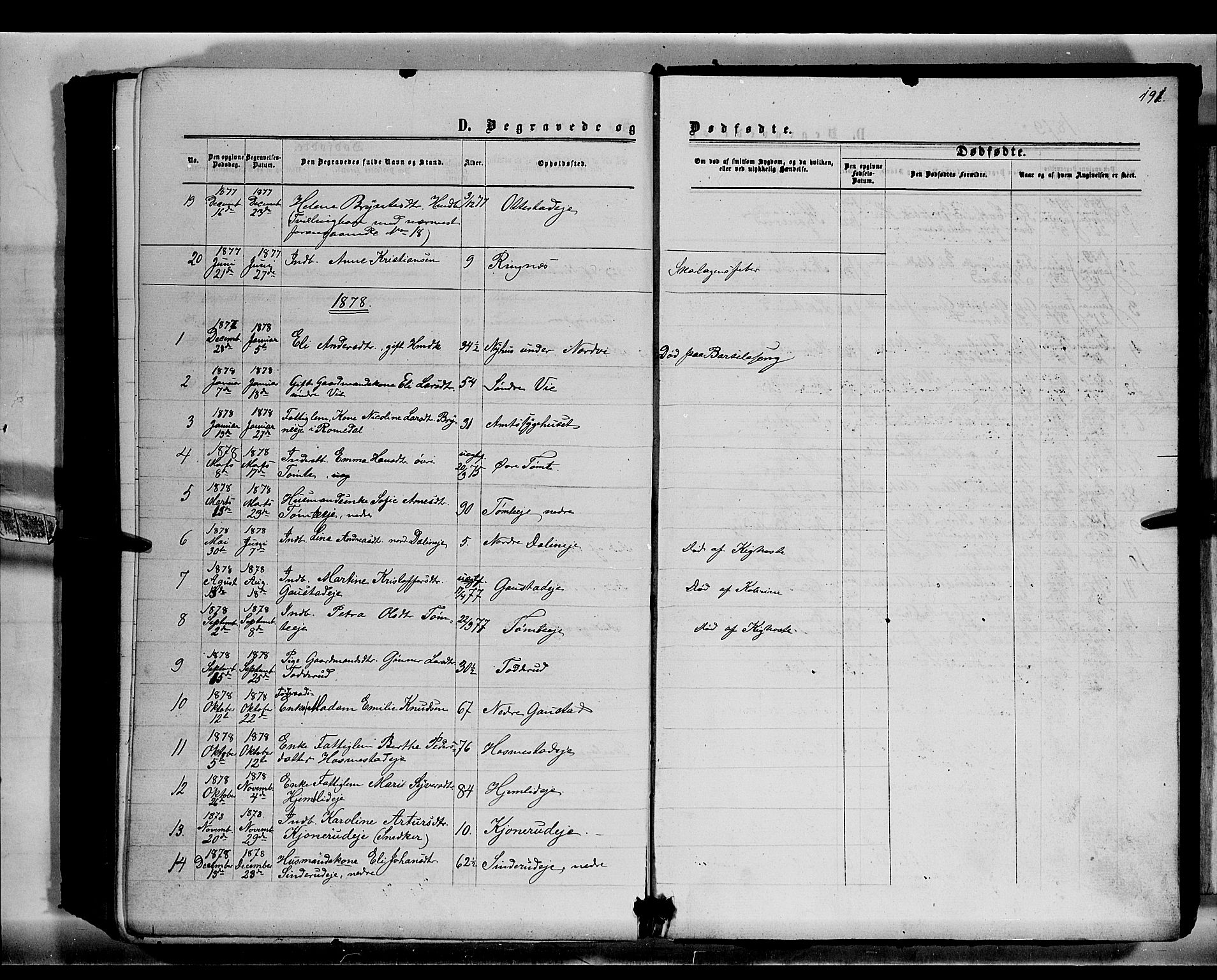 Stange prestekontor, SAH/PREST-002/K/L0015: Parish register (official) no. 15, 1862-1879, p. 191