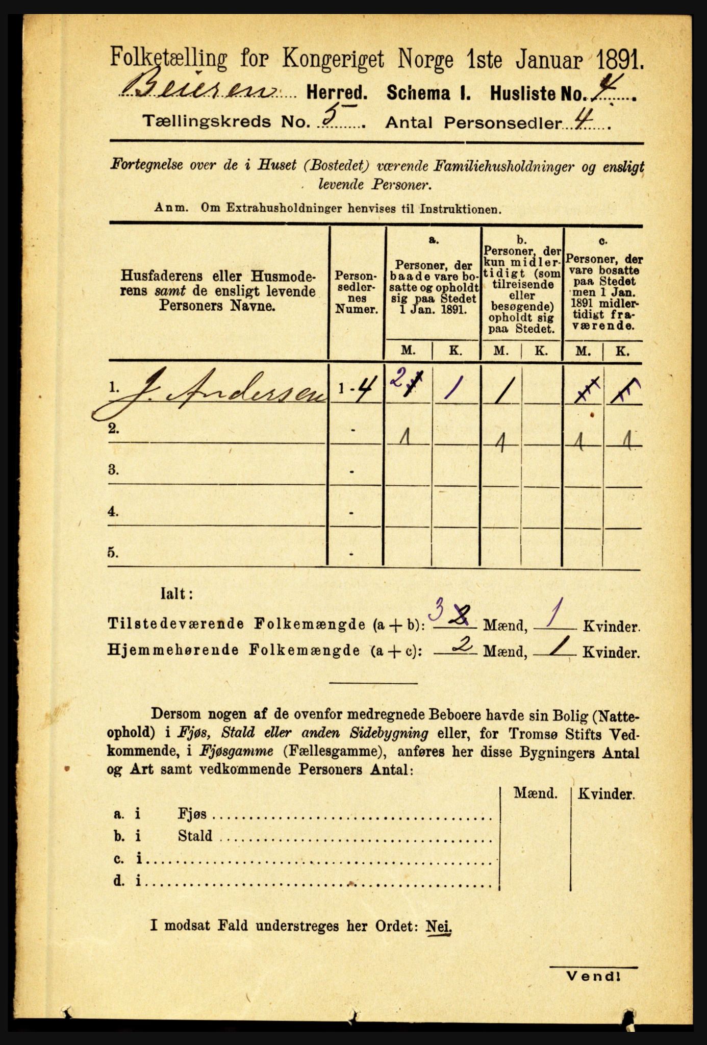 RA, 1891 census for 1839 Beiarn, 1891, p. 1714