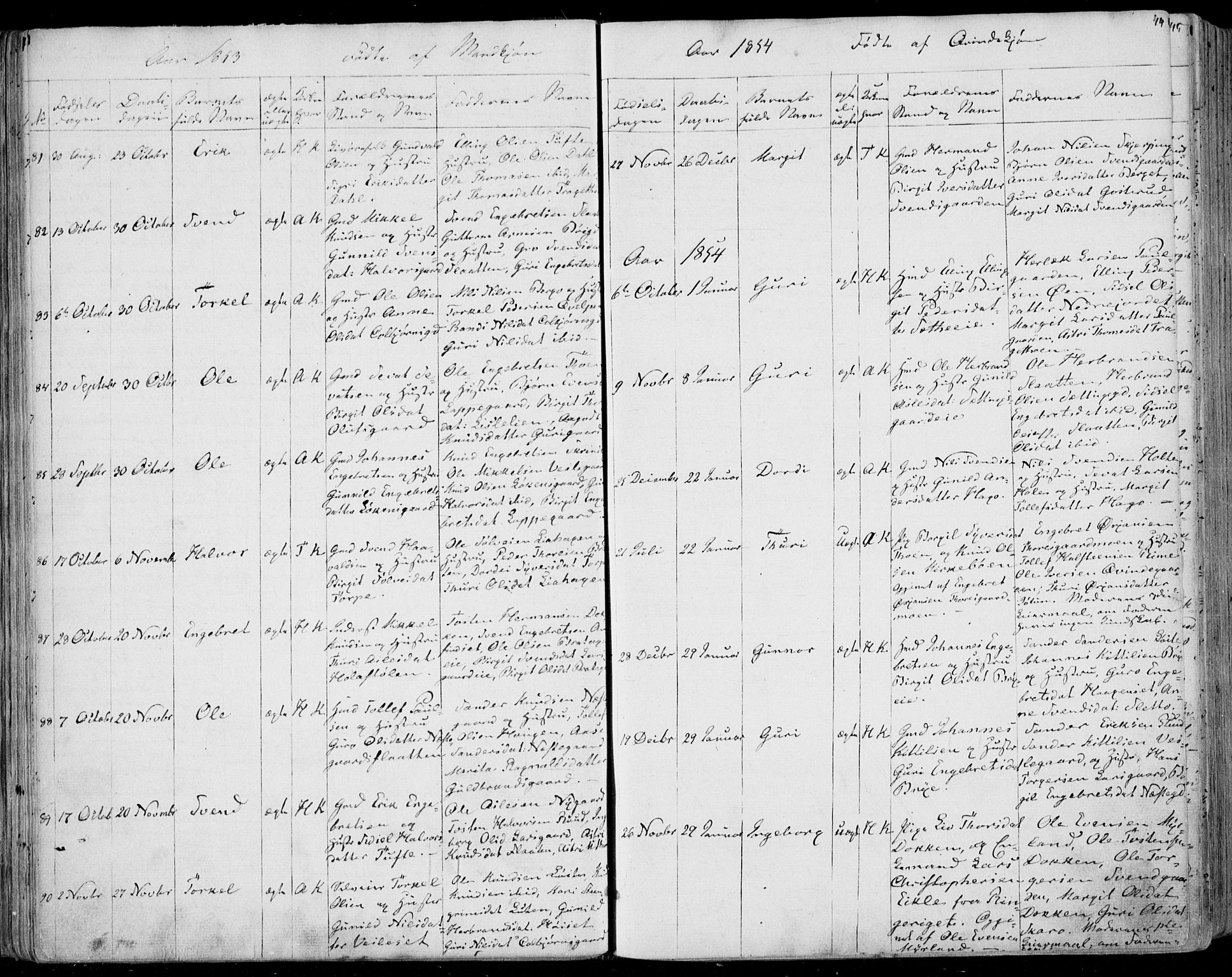 Ål kirkebøker, SAKO/A-249/F/Fa/L0006: Parish register (official) no. I 6, 1849-1864, p. 44