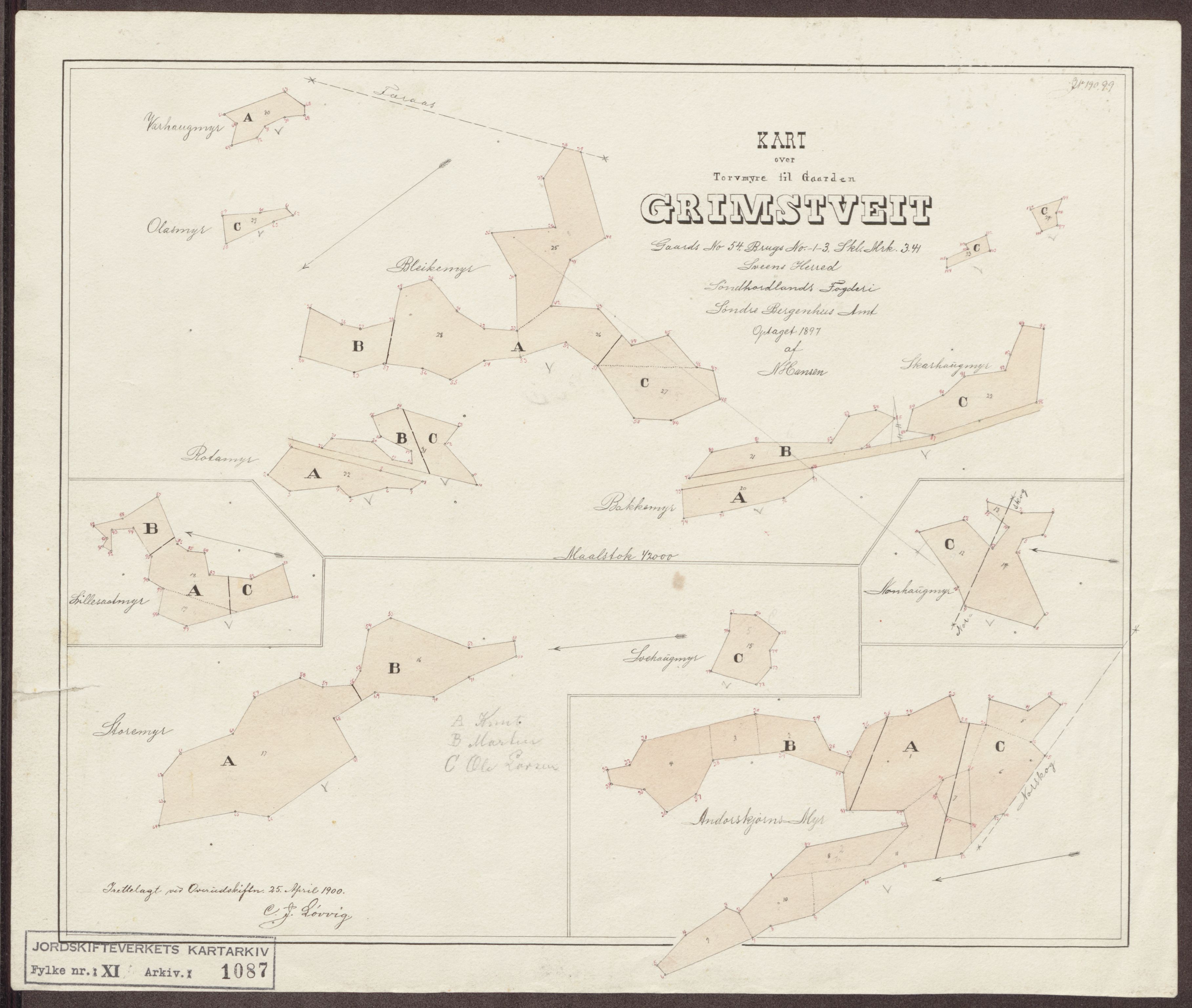 Jordskifteverkets kartarkiv, AV/RA-S-3929/T, 1859-1988, p. 1233