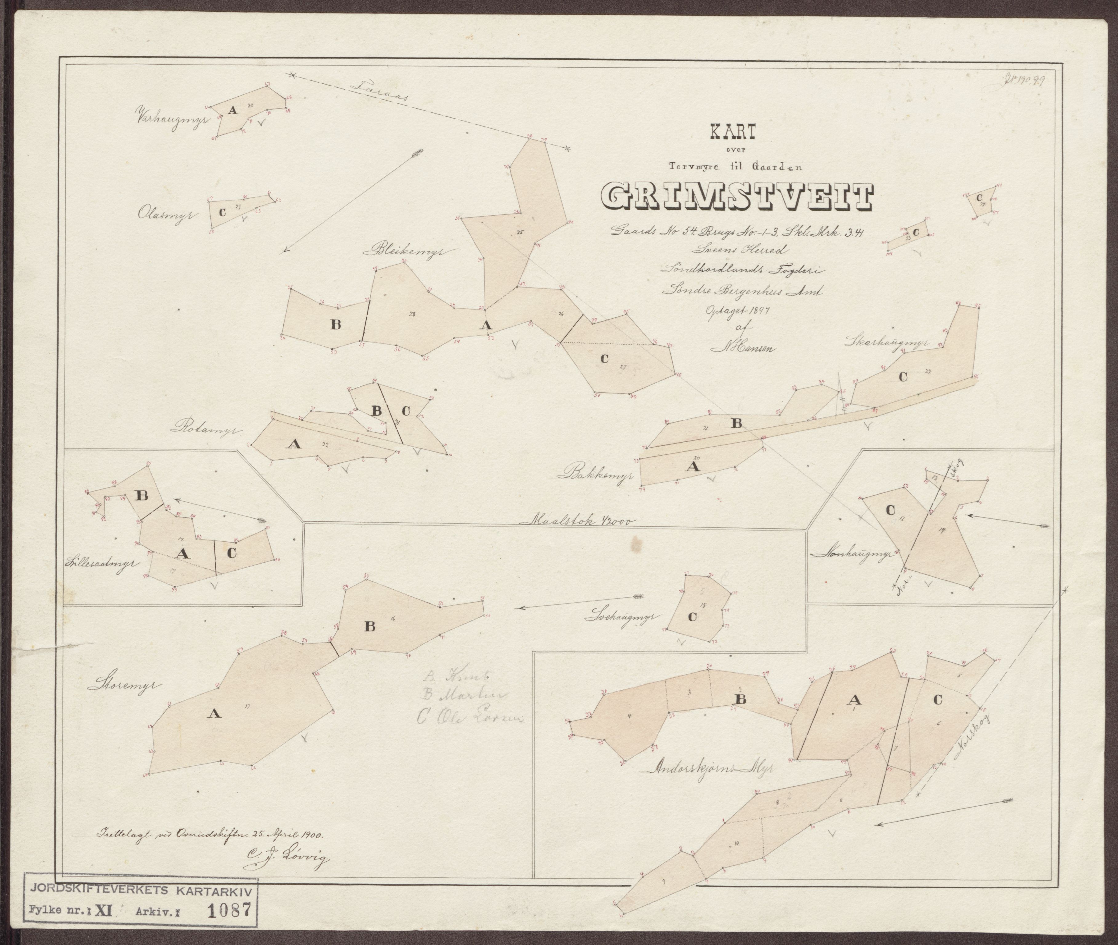 Jordskifteverkets kartarkiv, RA/S-3929/T, 1859-1988, p. 1233