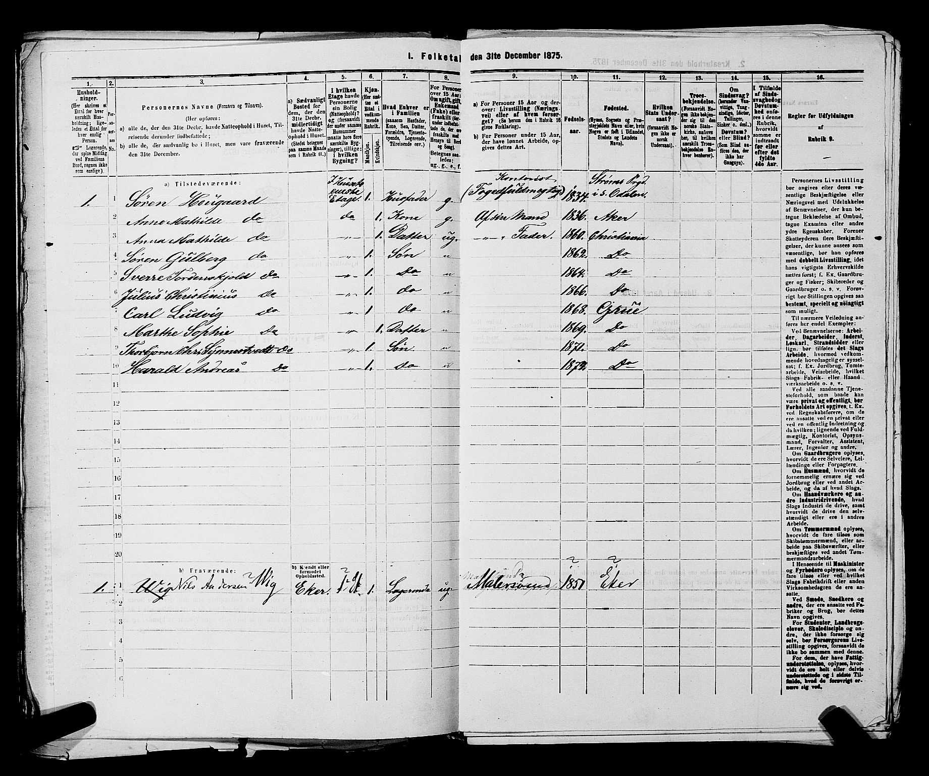 SAKO, 1875 census for 0602 Drammen, 1875, p. 973