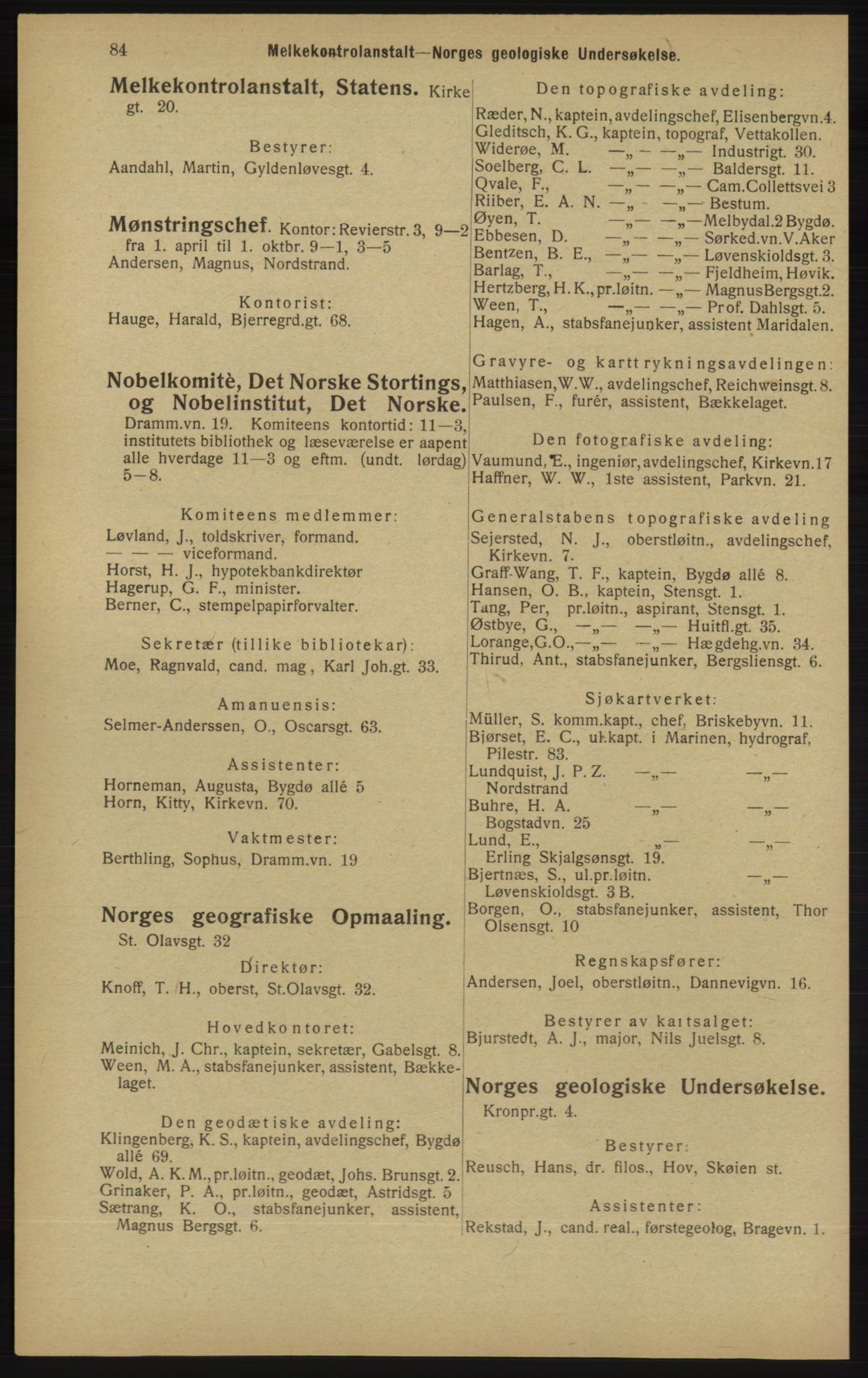 Kristiania/Oslo adressebok, PUBL/-, 1913, p. 86