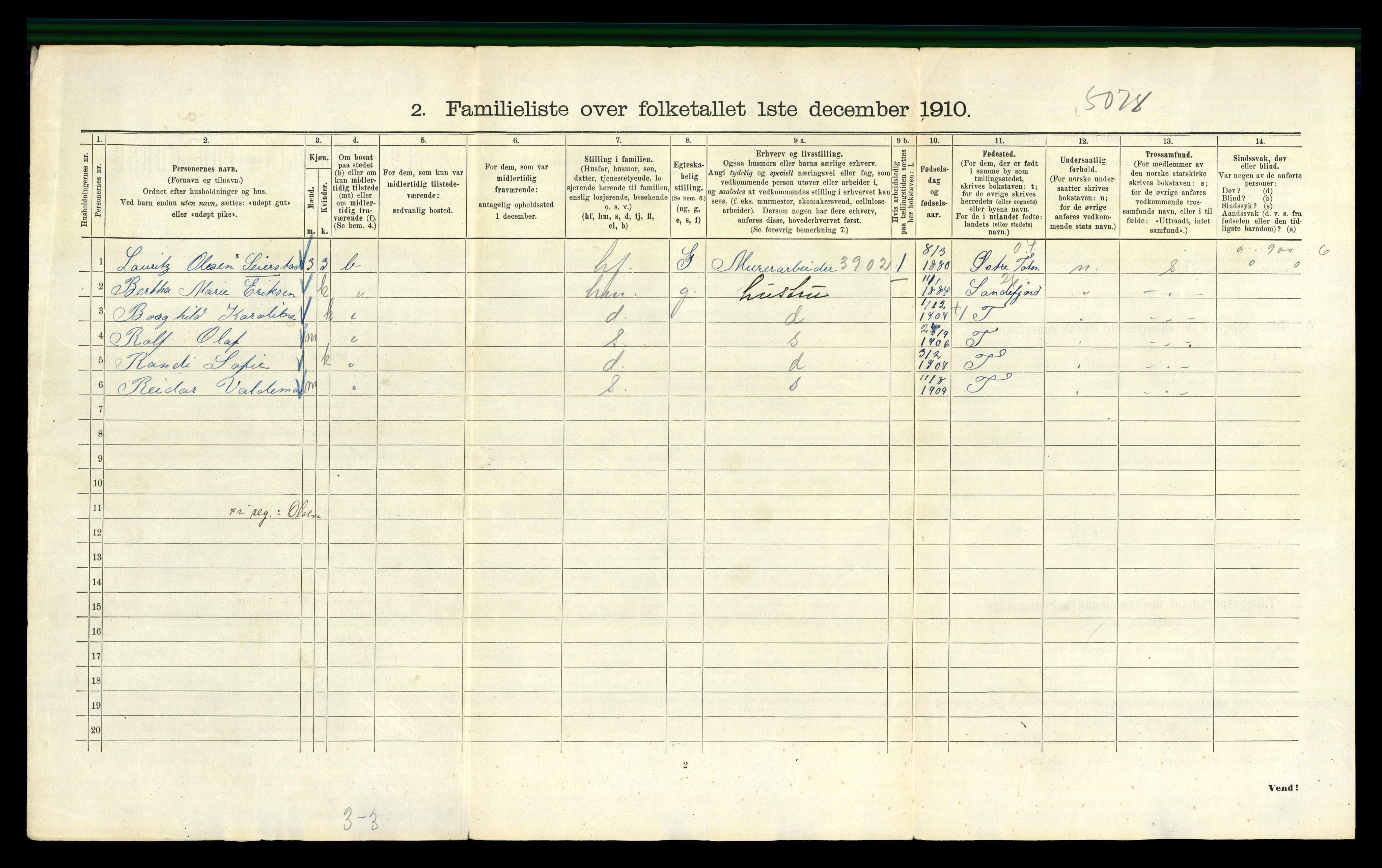 RA, 1910 census for Kristiania, 1910, p. 31938