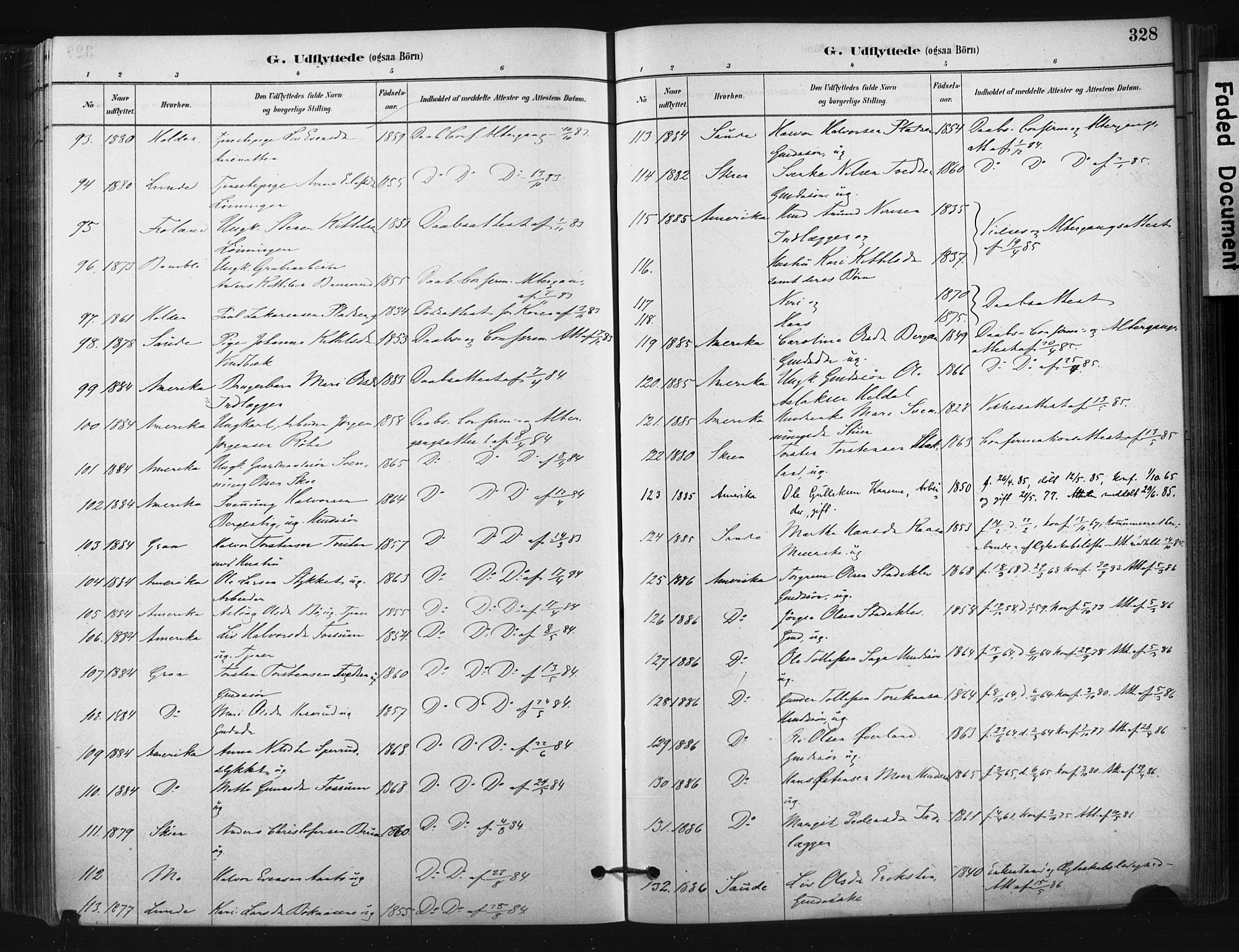 Bø kirkebøker, SAKO/A-257/F/Fa/L0010: Parish register (official) no. 10, 1880-1892, p. 328