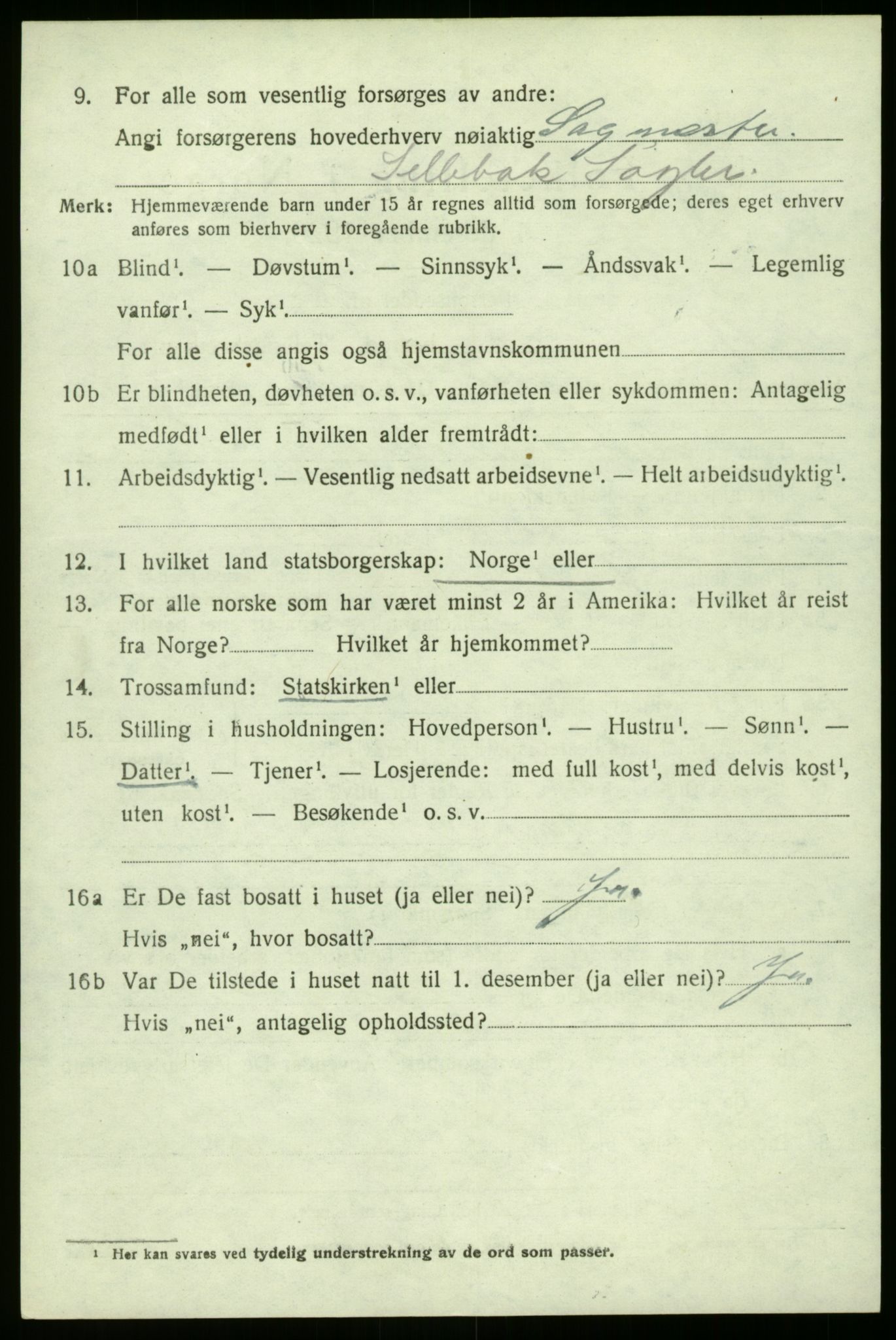 SAO, 1920 census for Borge, 1920, p. 5422