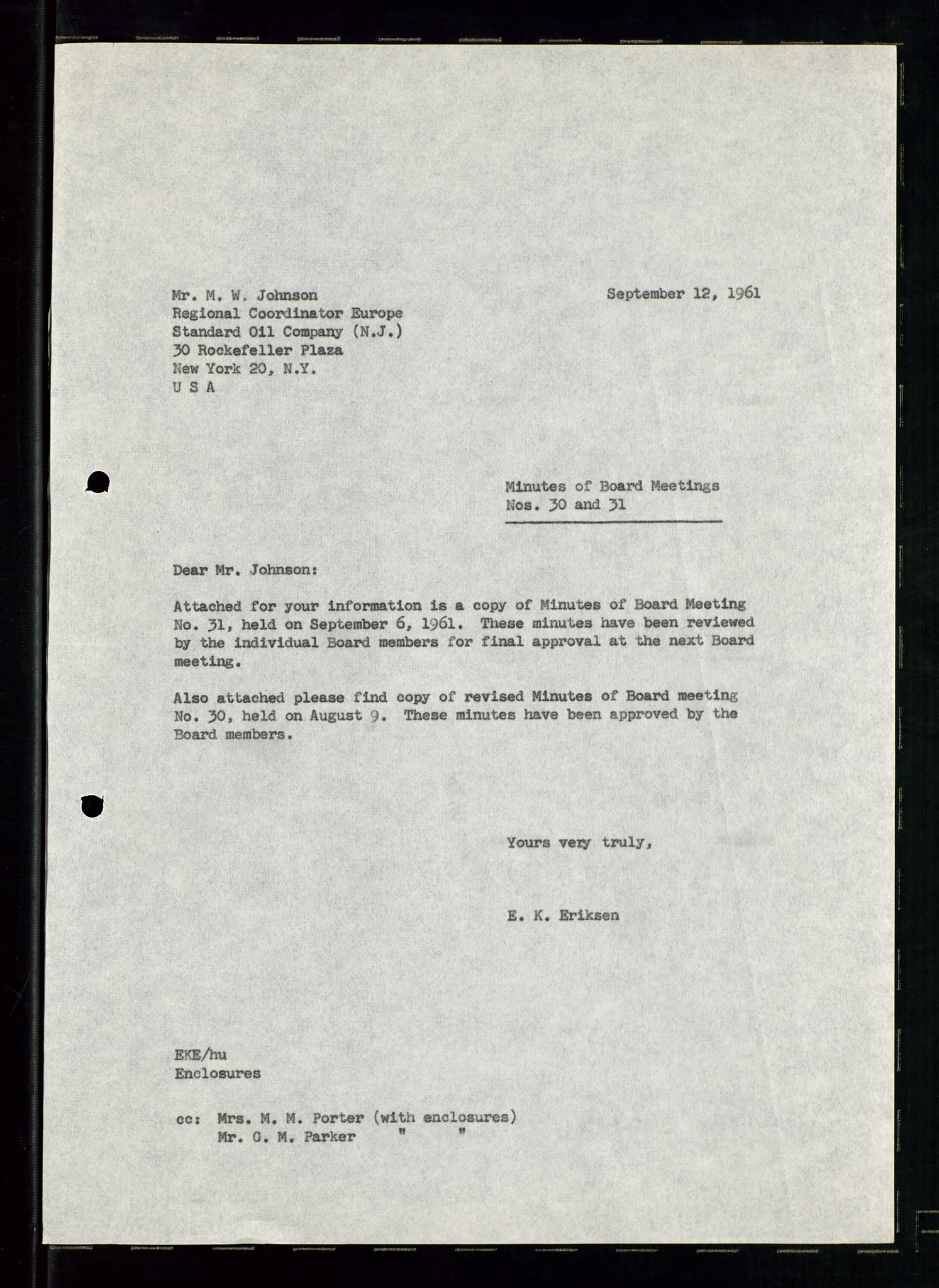 PA 1537 - A/S Essoraffineriet Norge, AV/SAST-A-101957/A/Aa/L0001/0001: Styremøter / Styremøter, board meetings, 1959-1961, p. 9