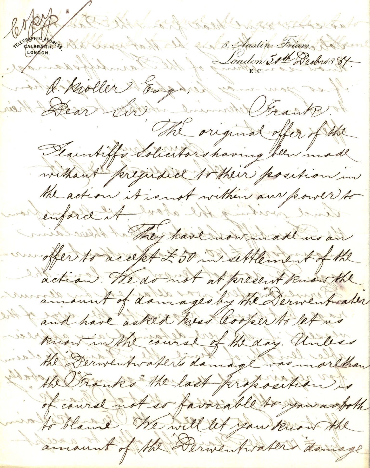 Pa 63 - Østlandske skibsassuranceforening, VEMU/A-1079/G/Ga/L0017/0003: Havaridokumenter / Alma, Aise, Ole Bull, Tellus, Frank, 1884, p. 55