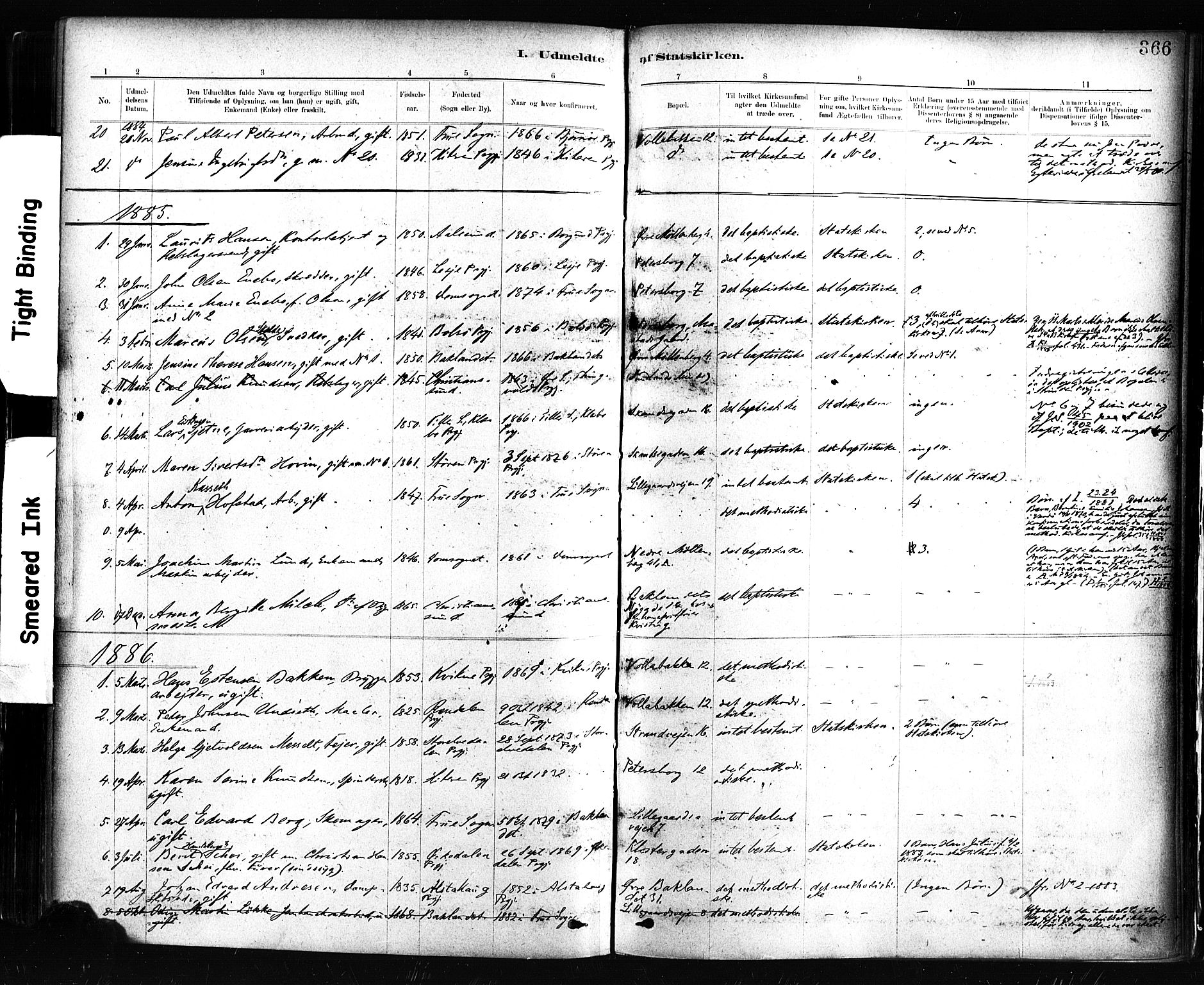 Ministerialprotokoller, klokkerbøker og fødselsregistre - Sør-Trøndelag, SAT/A-1456/604/L0189: Parish register (official) no. 604A10, 1878-1892, p. 366