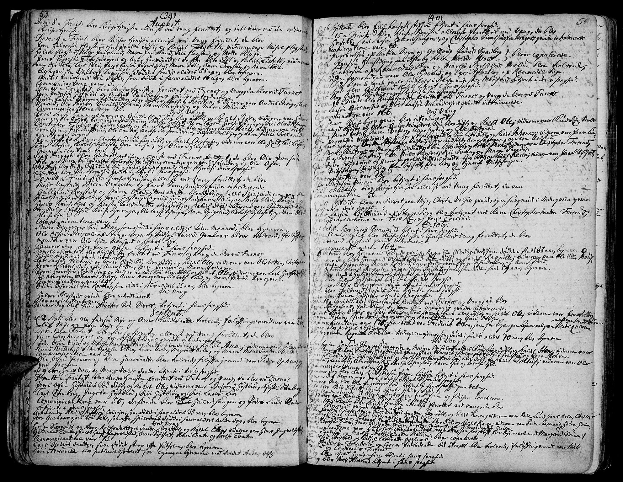 Vang prestekontor, Hedmark, AV/SAH-PREST-008/H/Ha/Haa/L0002A: Parish register (official) no. 2A, 1713-1733, p. 53-54