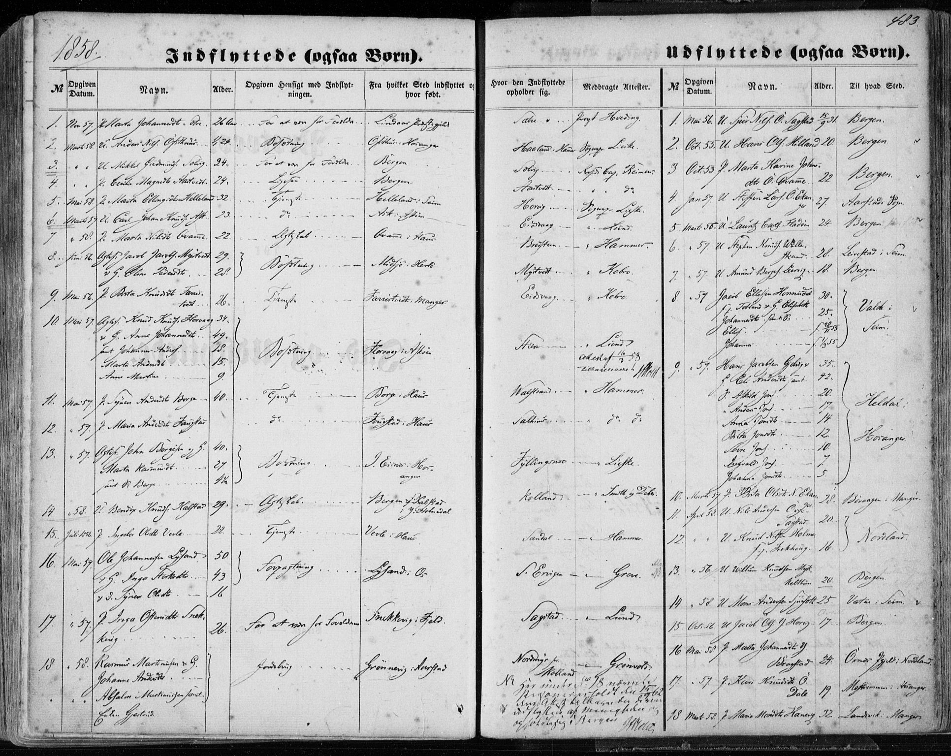 Hamre sokneprestembete, SAB/A-75501/H/Ha/Haa/Haaa/L0014: Parish register (official) no. A 14, 1858-1872, p. 483