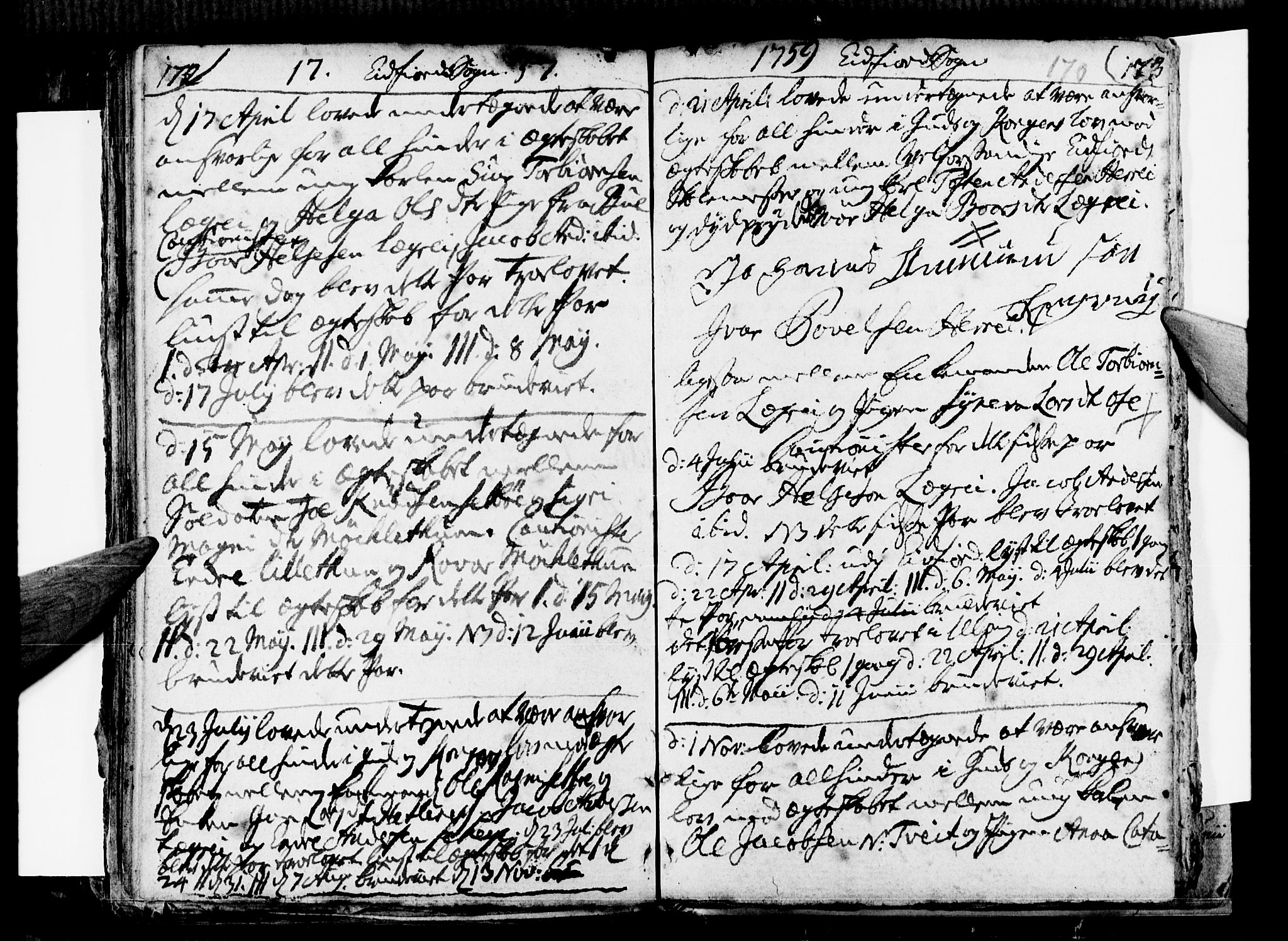 Ulvik sokneprestembete, SAB/A-78801/H/Haa: Parish register (official) no. A 9, 1743-1792, p. 170