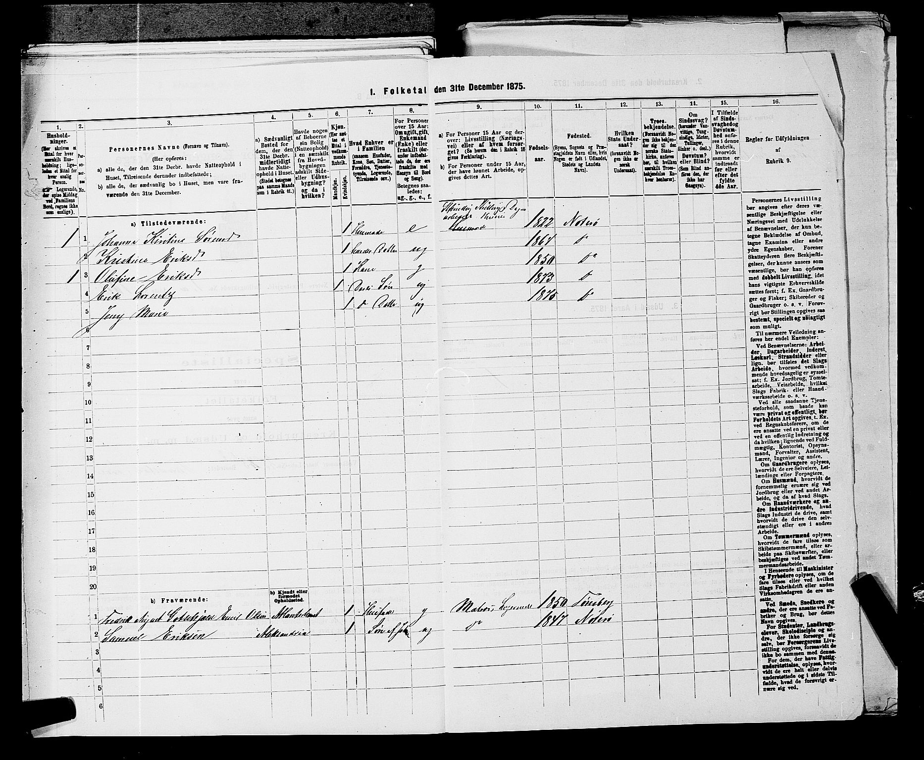 SAKO, 1875 census for 0722P Nøtterøy, 1875, p. 332