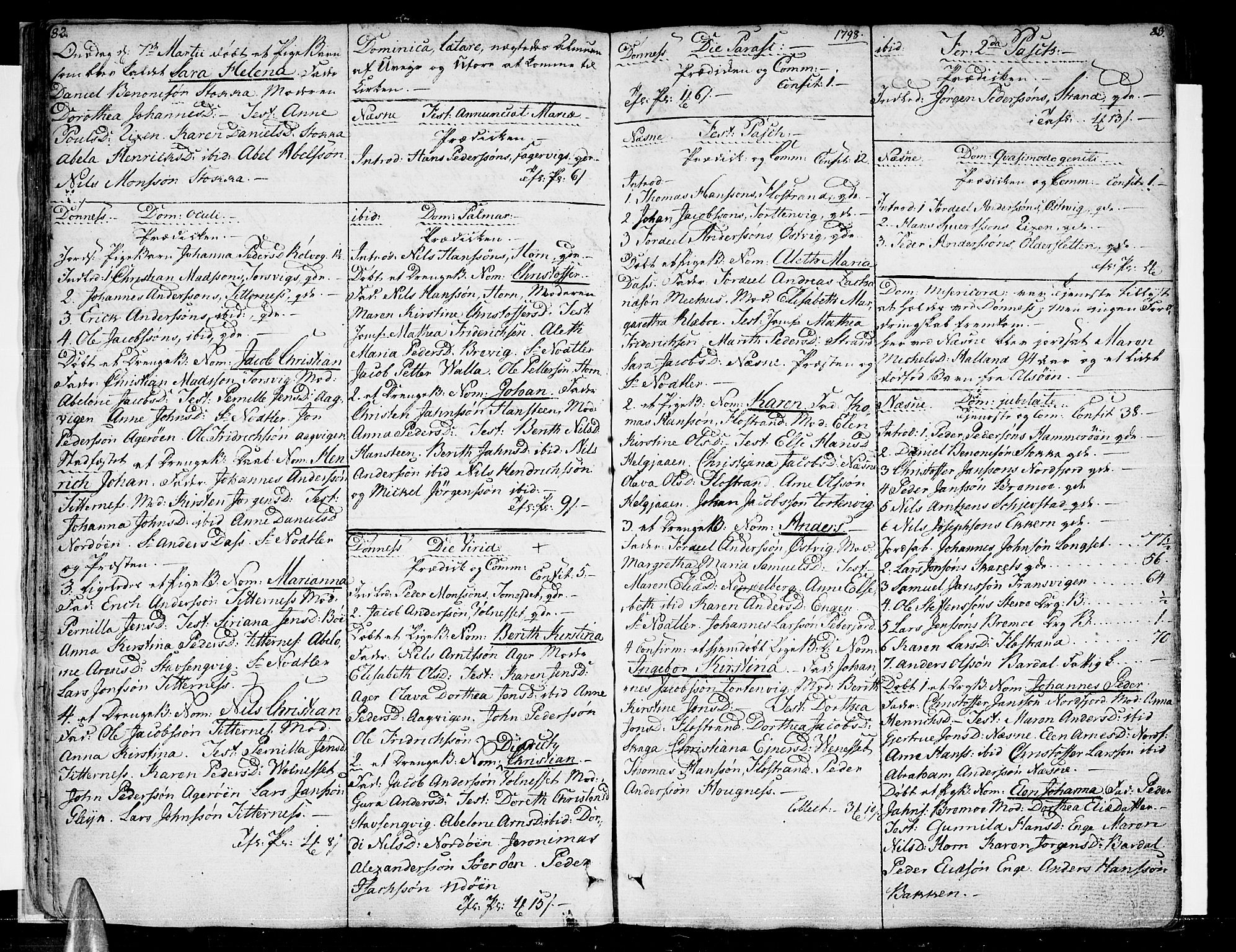 Ministerialprotokoller, klokkerbøker og fødselsregistre - Nordland, SAT/A-1459/838/L0545: Parish register (official) no. 838A04, 1791-1820, p. 82-83