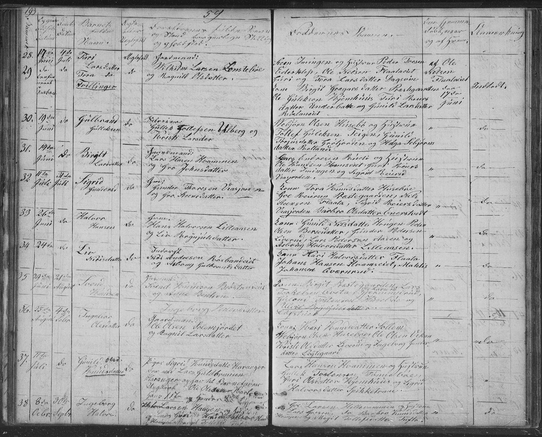 Nore kirkebøker, AV/SAKO-A-238/F/Fc/L0002: Parish register (official) no. III 2, 1836-1861, p. 193