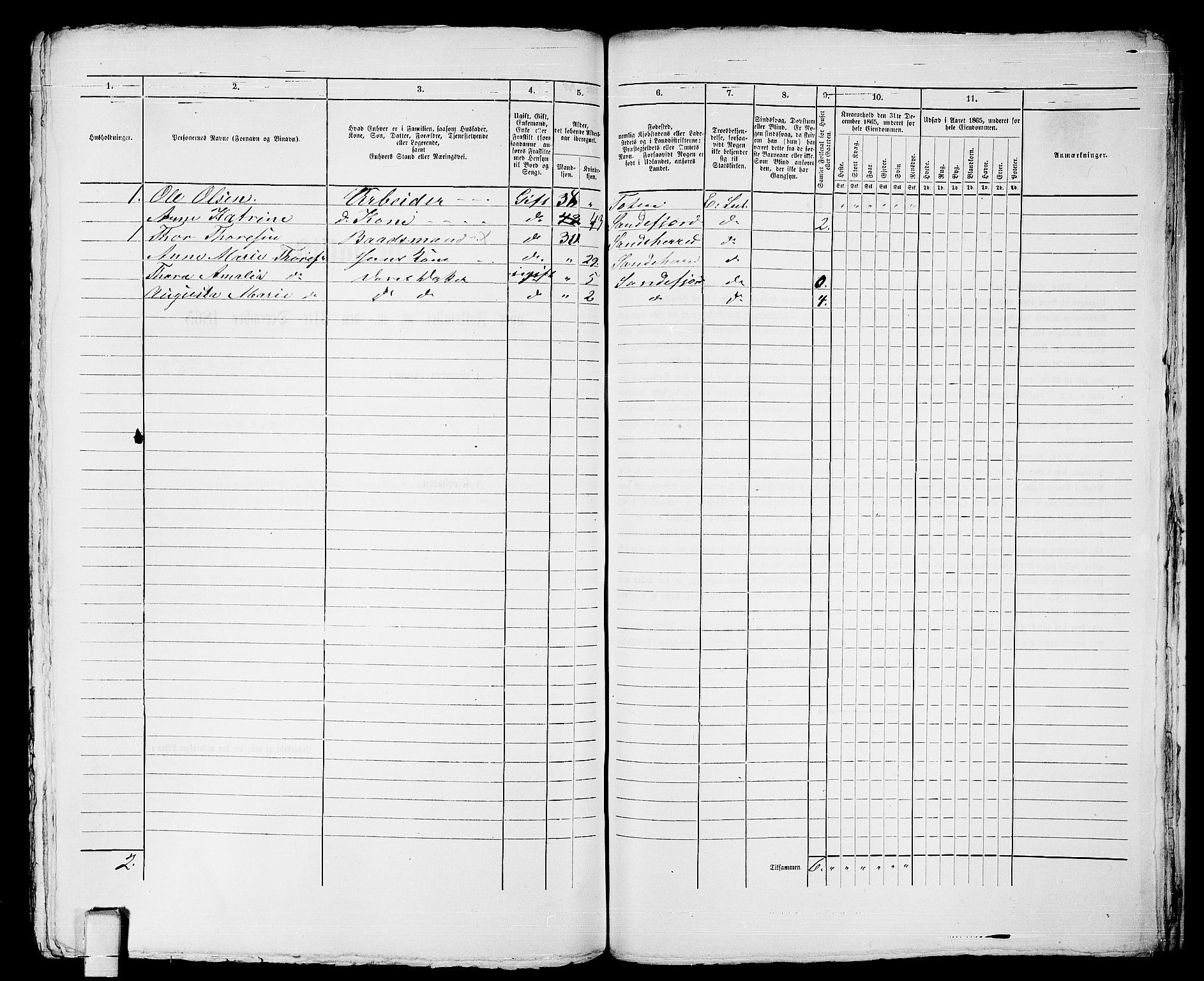 RA, 1865 census for Sandeherred/Sandefjord, 1865, p. 557