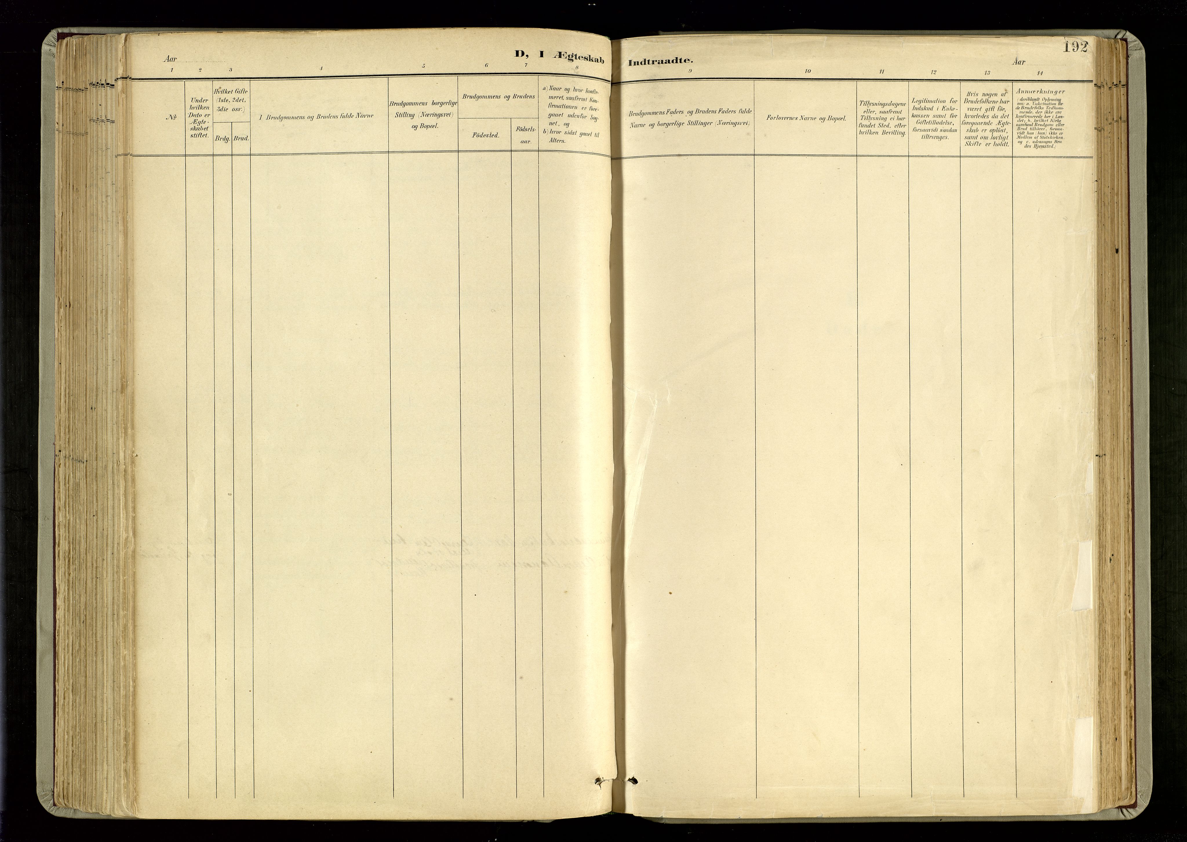 Hommedal sokneprestkontor, SAK/1111-0023/F/Fa/Fab/L0007: Parish register (official) no. A 7, 1898-1924, p. 192
