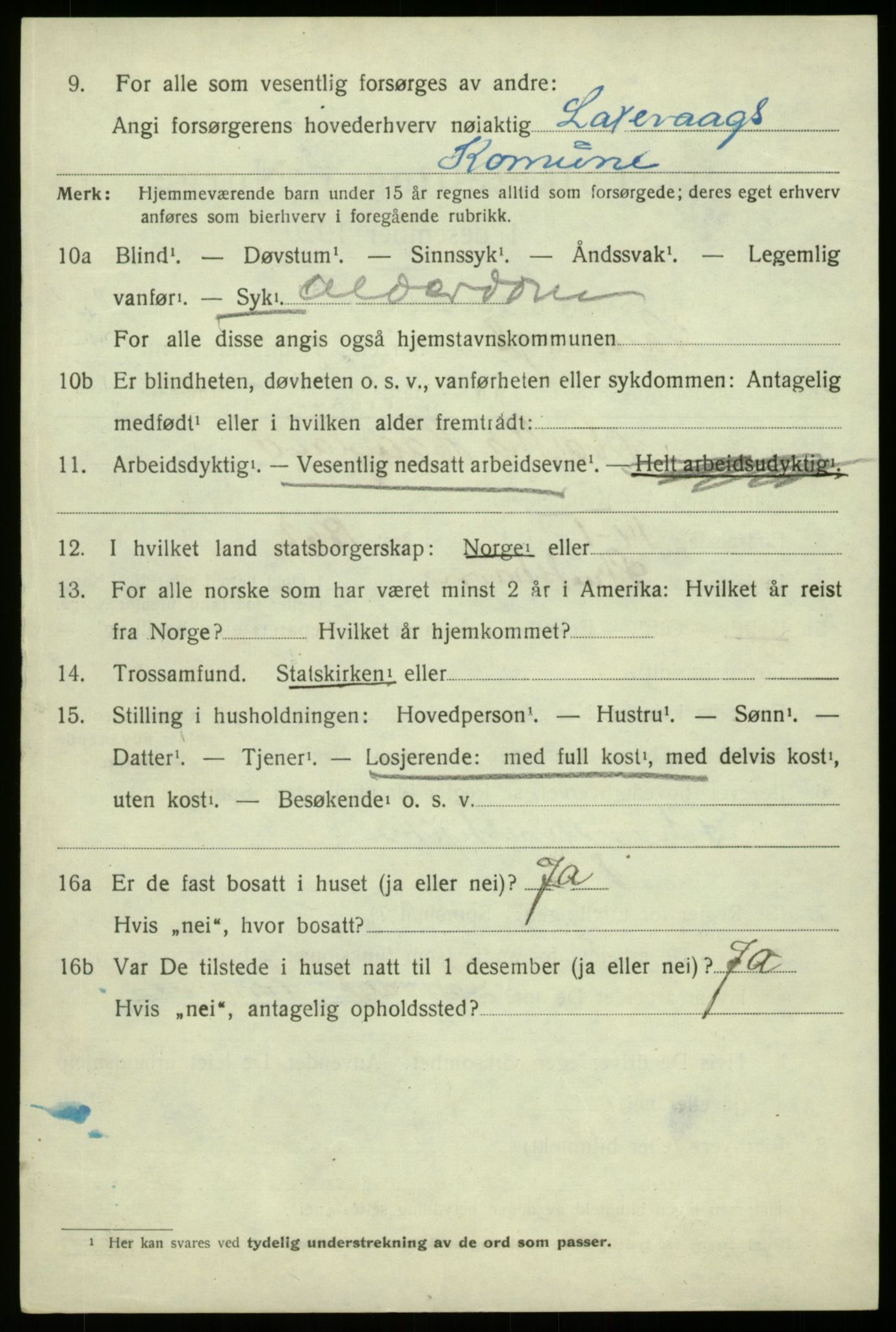 SAB, 1920 census for Laksevåg, 1920, p. 11025