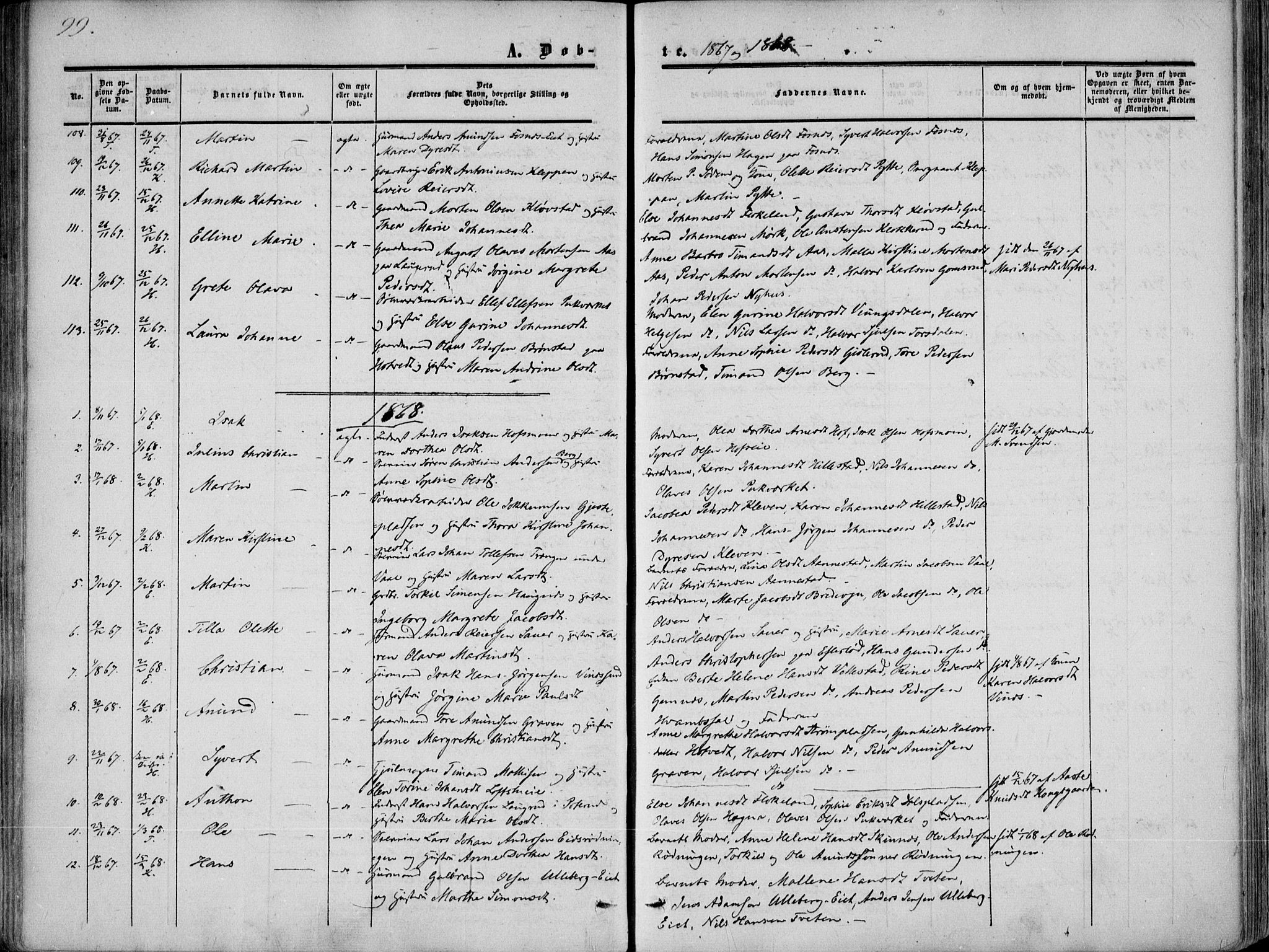 Sandsvær kirkebøker, SAKO/A-244/F/Fa/L0006: Parish register (official) no. I 6, 1857-1868, p. 99