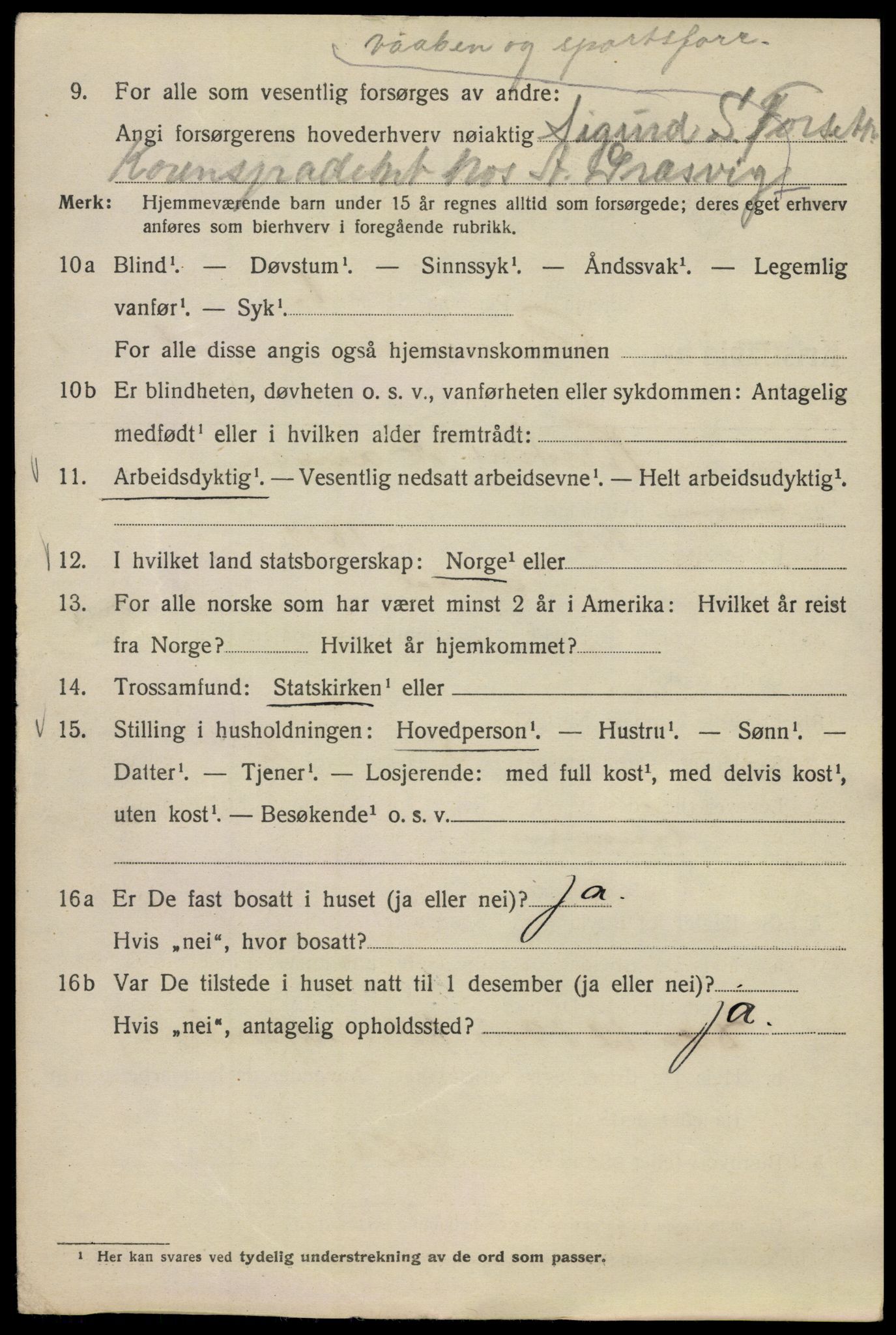 SAO, 1920 census for Kristiania, 1920, p. 259054