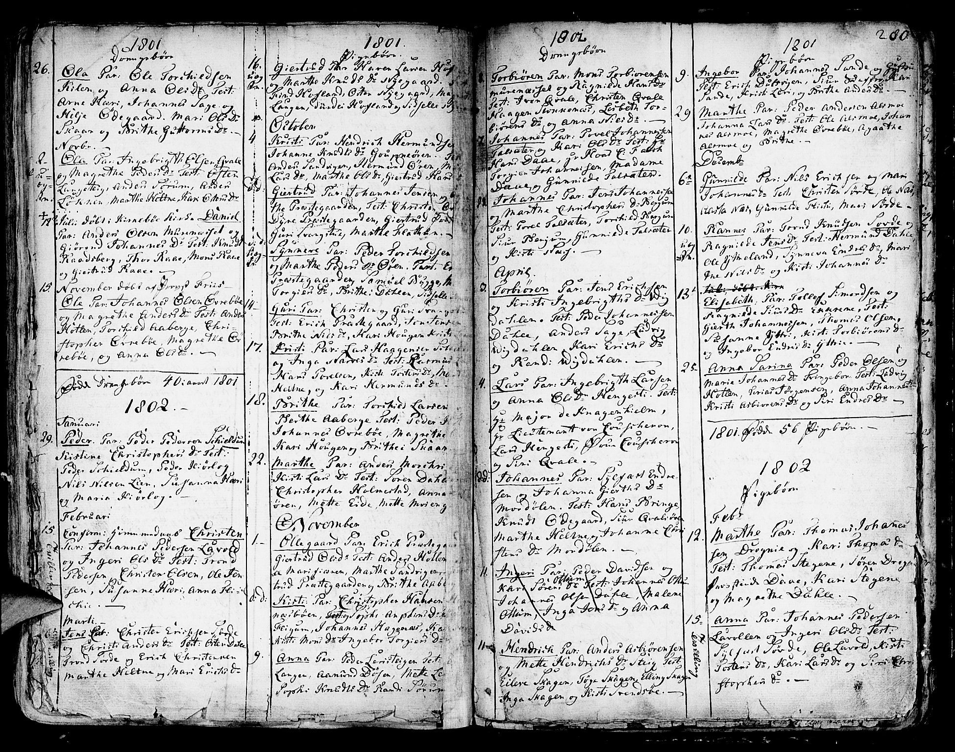 Luster sokneprestembete, AV/SAB-A-81101/H/Haa/Haaa/L0001: Parish register (official) no. A 1, 1731-1803, p. 280