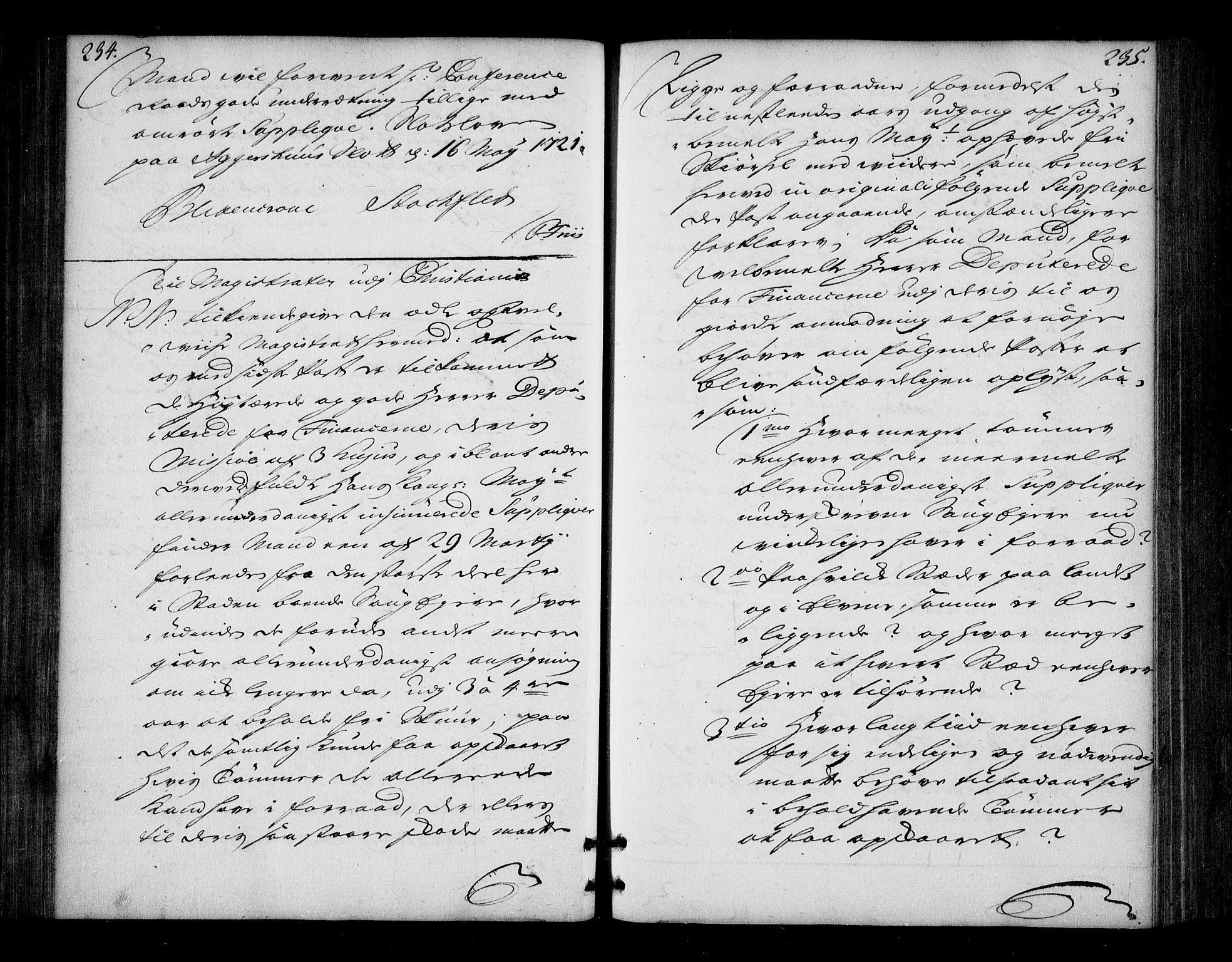 Stattholderembetet 1572-1771, AV/RA-EA-2870/Bd/L0013: Ordreprotokoll, 1720-1722, p. 234-235