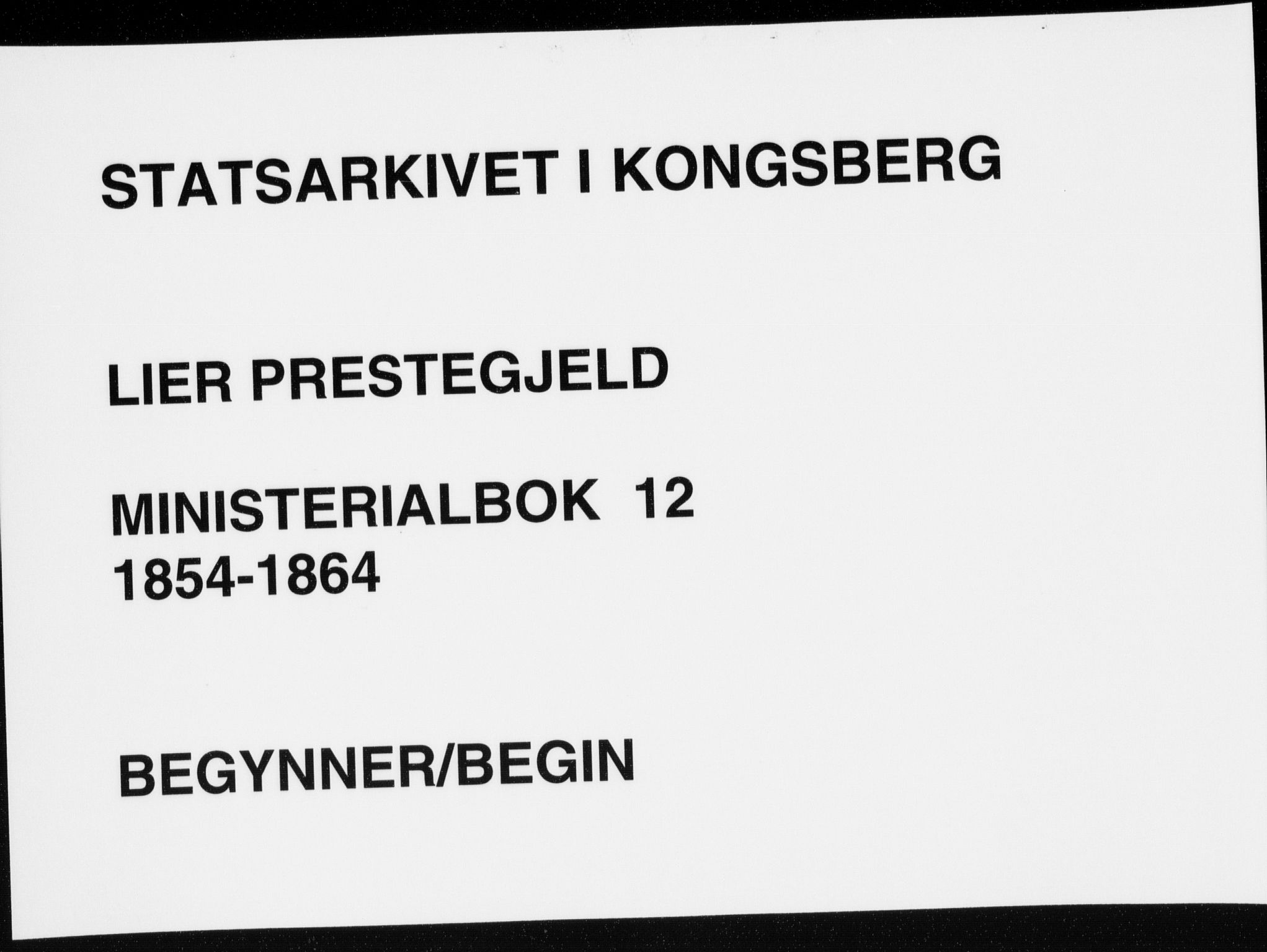 Lier kirkebøker, AV/SAKO-A-230/F/Fa/L0012: Parish register (official) no. I 12, 1854-1864