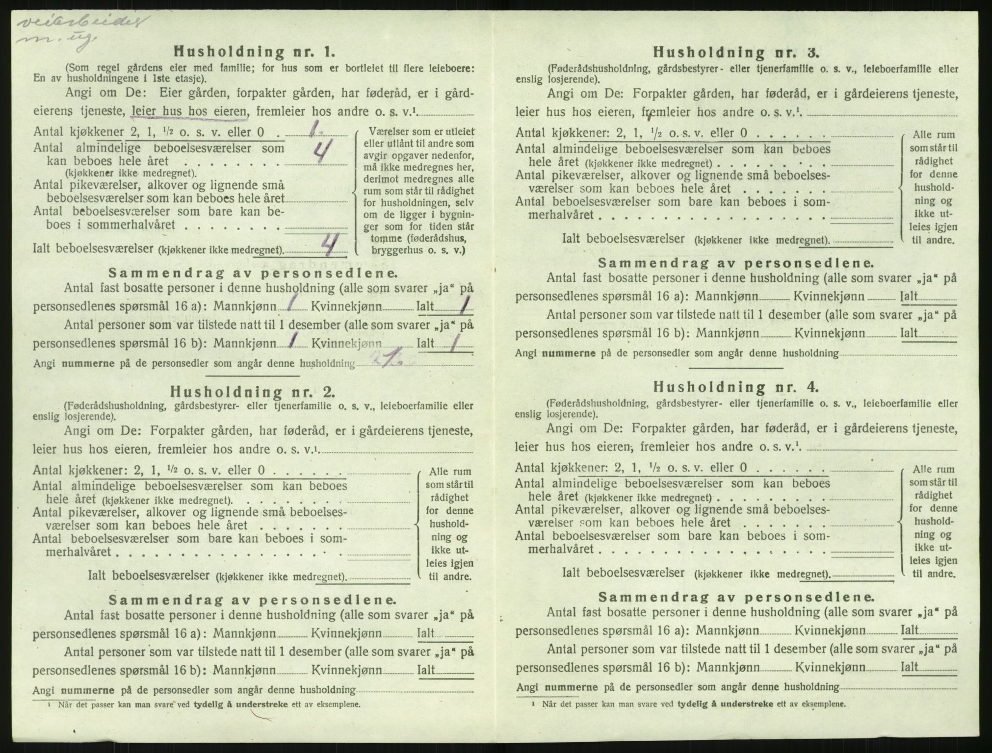 SAK, 1920 census for Stokken, 1920, p. 297