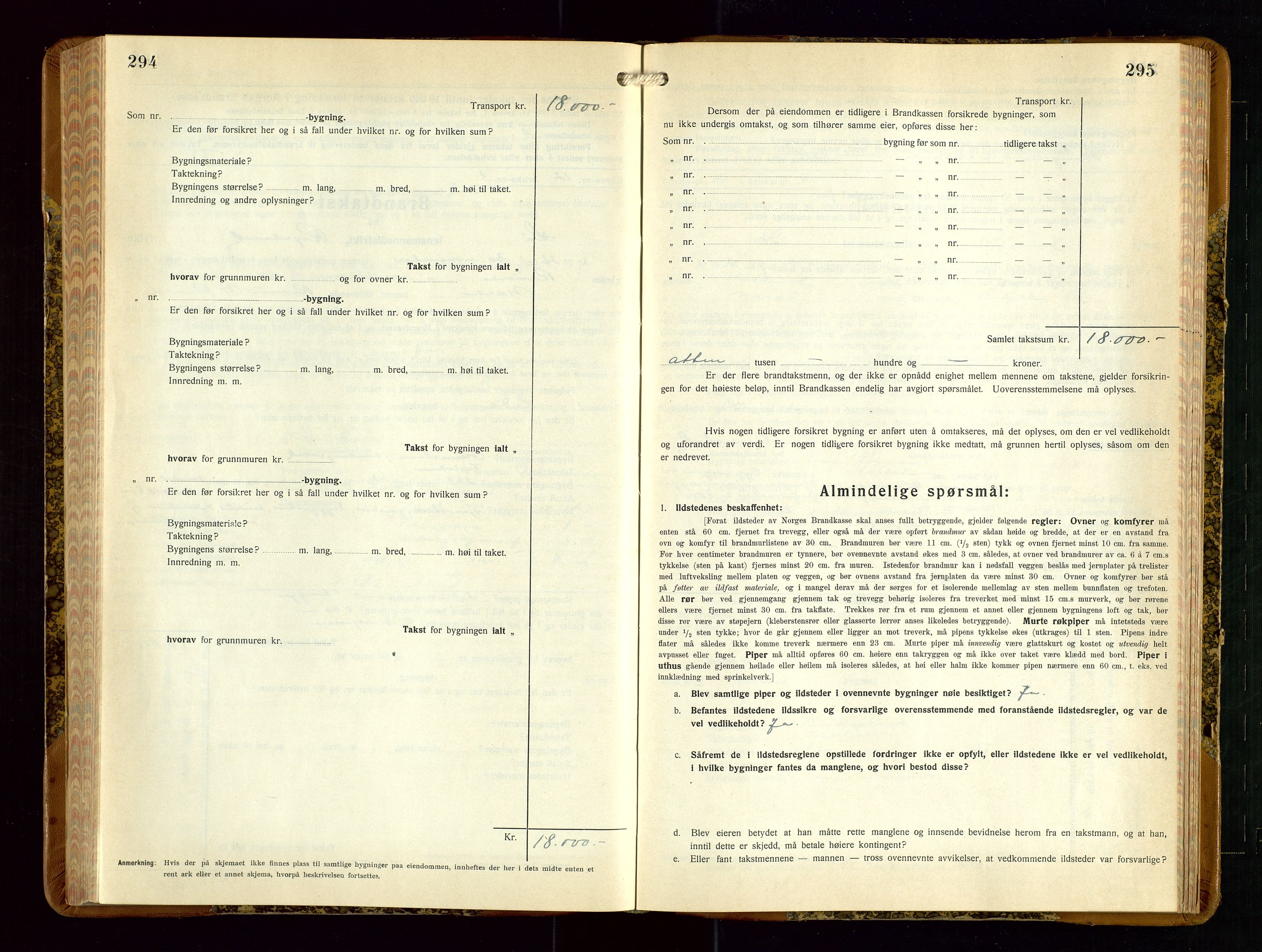 Hå lensmannskontor, AV/SAST-A-100456/Goa/L0006: Takstprotokoll (skjema), 1932-1938, p. 294-295