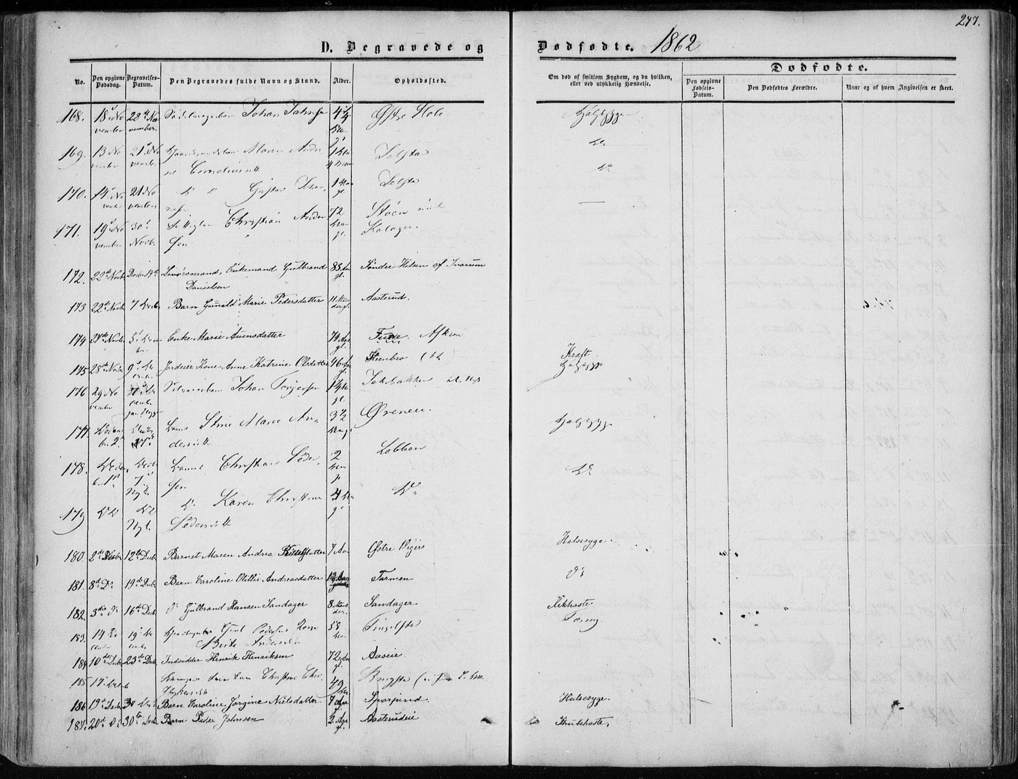 Modum kirkebøker, AV/SAKO-A-234/F/Fa/L0009: Parish register (official) no. 9, 1860-1864, p. 247