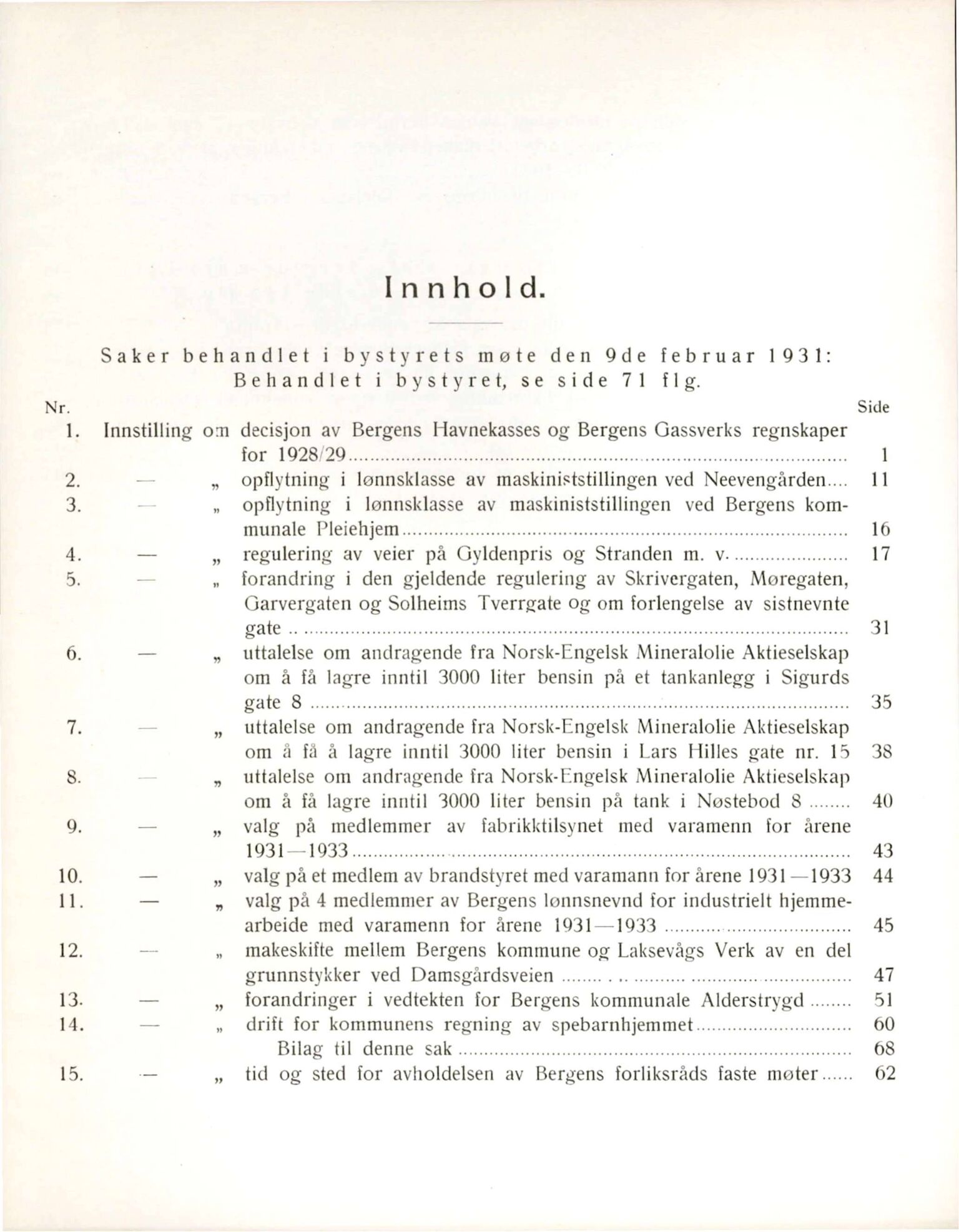 Bergen kommune. Formannskapet, BBA/A-0003/Ad/L0122: Bergens Kommuneforhandlinger, bind I, 1931