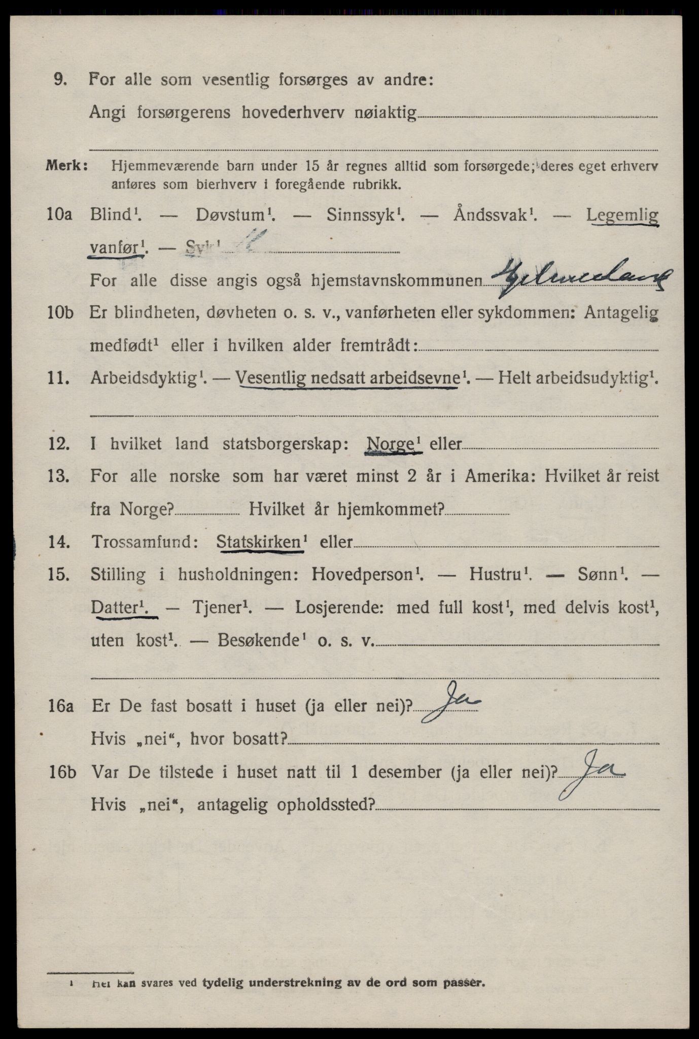 SAST, 1920 census for Hjelmeland, 1920, p. 2684