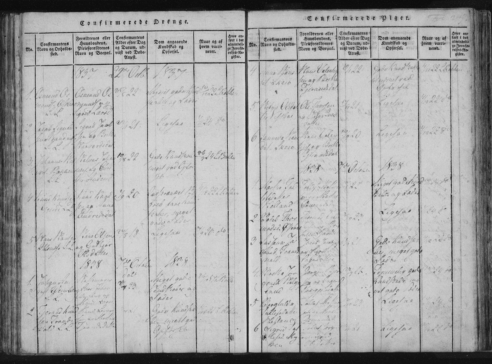 Vikedal sokneprestkontor, SAST/A-101840/01/IV: Parish register (official) no. A 4, 1816-1850, p. 249