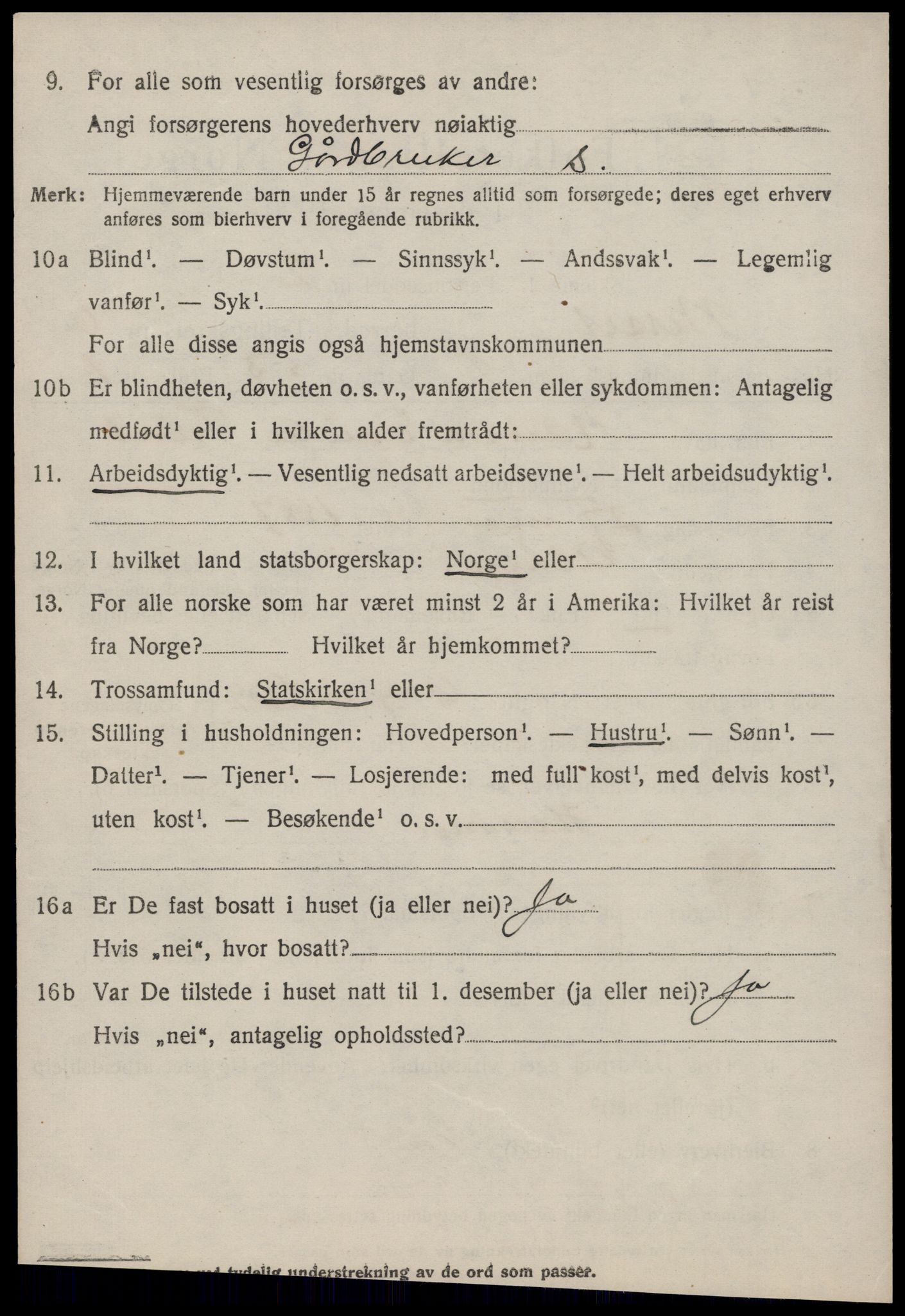 SAT, 1920 census for Nesset, 1920, p. 2805