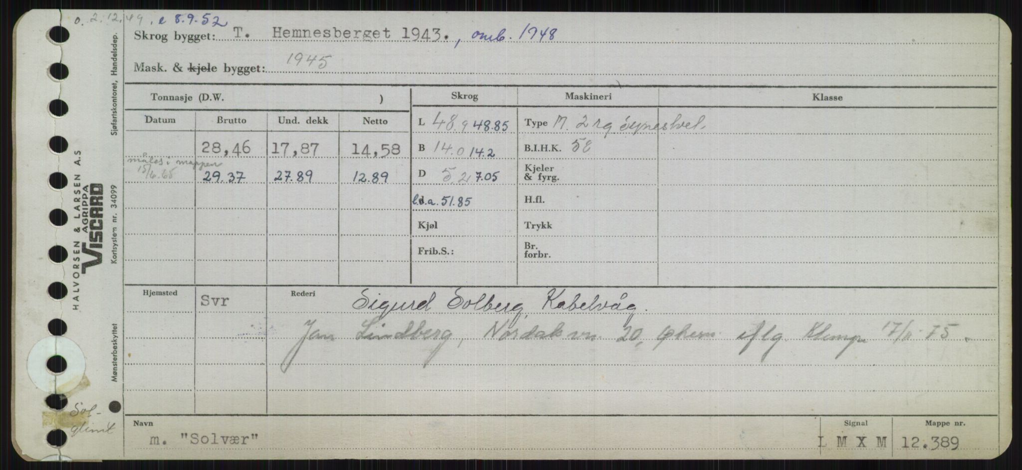 Sjøfartsdirektoratet med forløpere, Skipsmålingen, RA/S-1627/H/Ha/L0005/0002: Fartøy, S-Sven / Fartøy, Skjo-Sven, p. 257