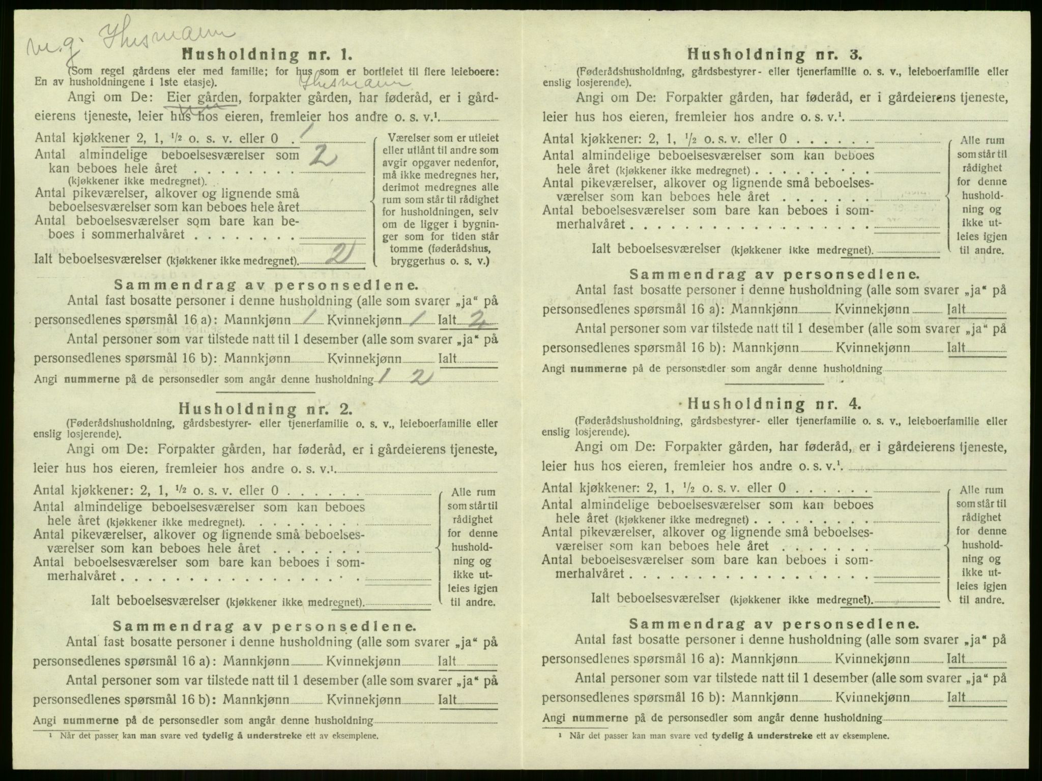 SAKO, 1920 census for Lier, 1920, p. 2605