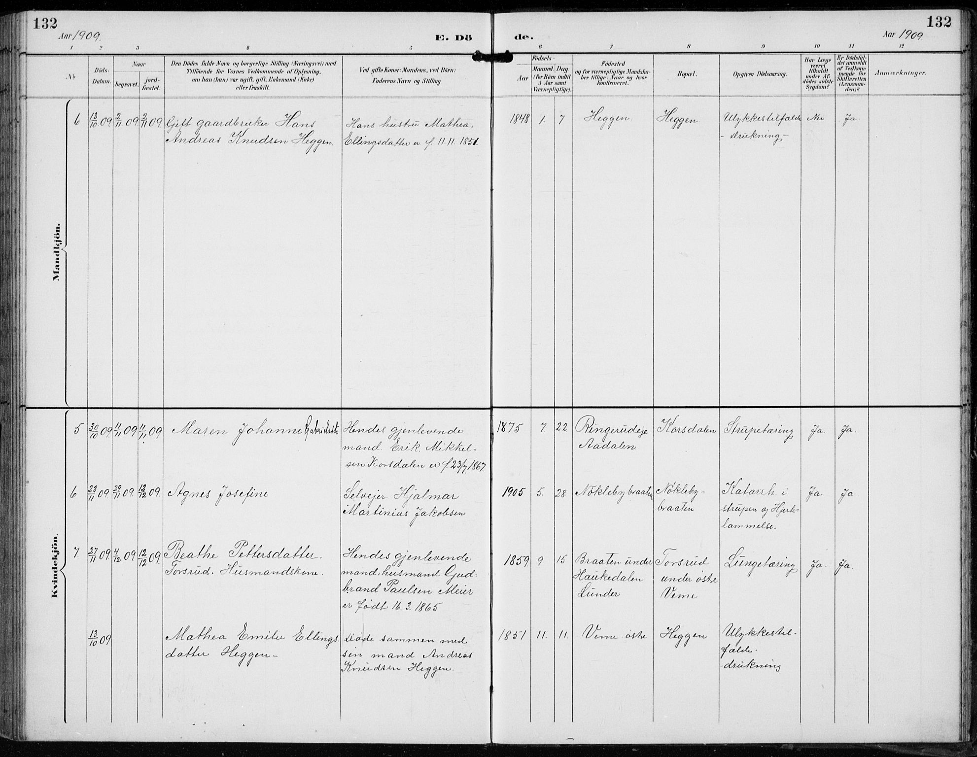 Lunder kirkebøker, AV/SAKO-A-629/F/Fb/L0001: Parish register (official) no. II 1, 1893-1916, p. 132